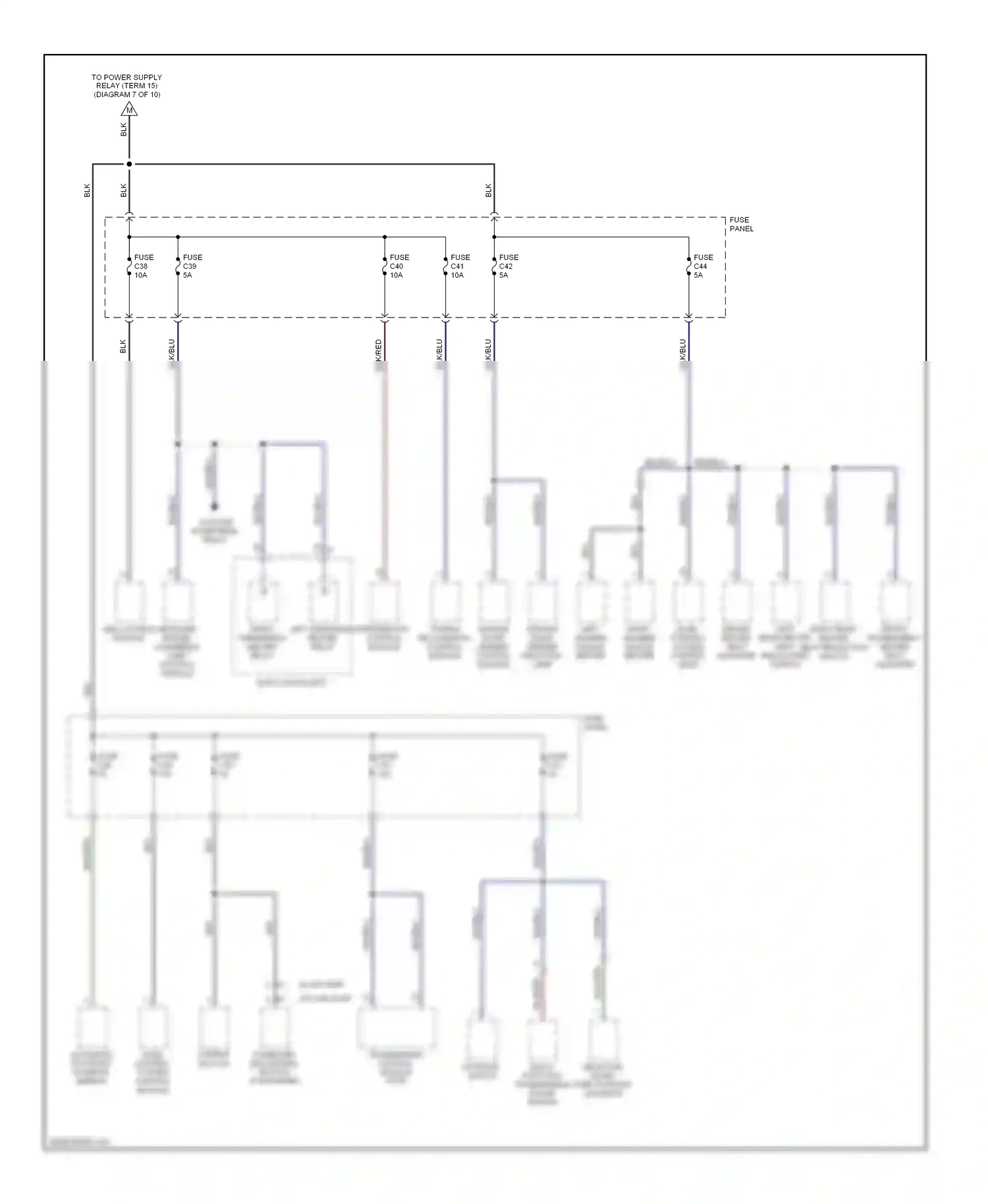 Wiring diagram multi-function transmission range switch for Volkswagen Touareg I facelift (2006-2010) (2 of 2)
