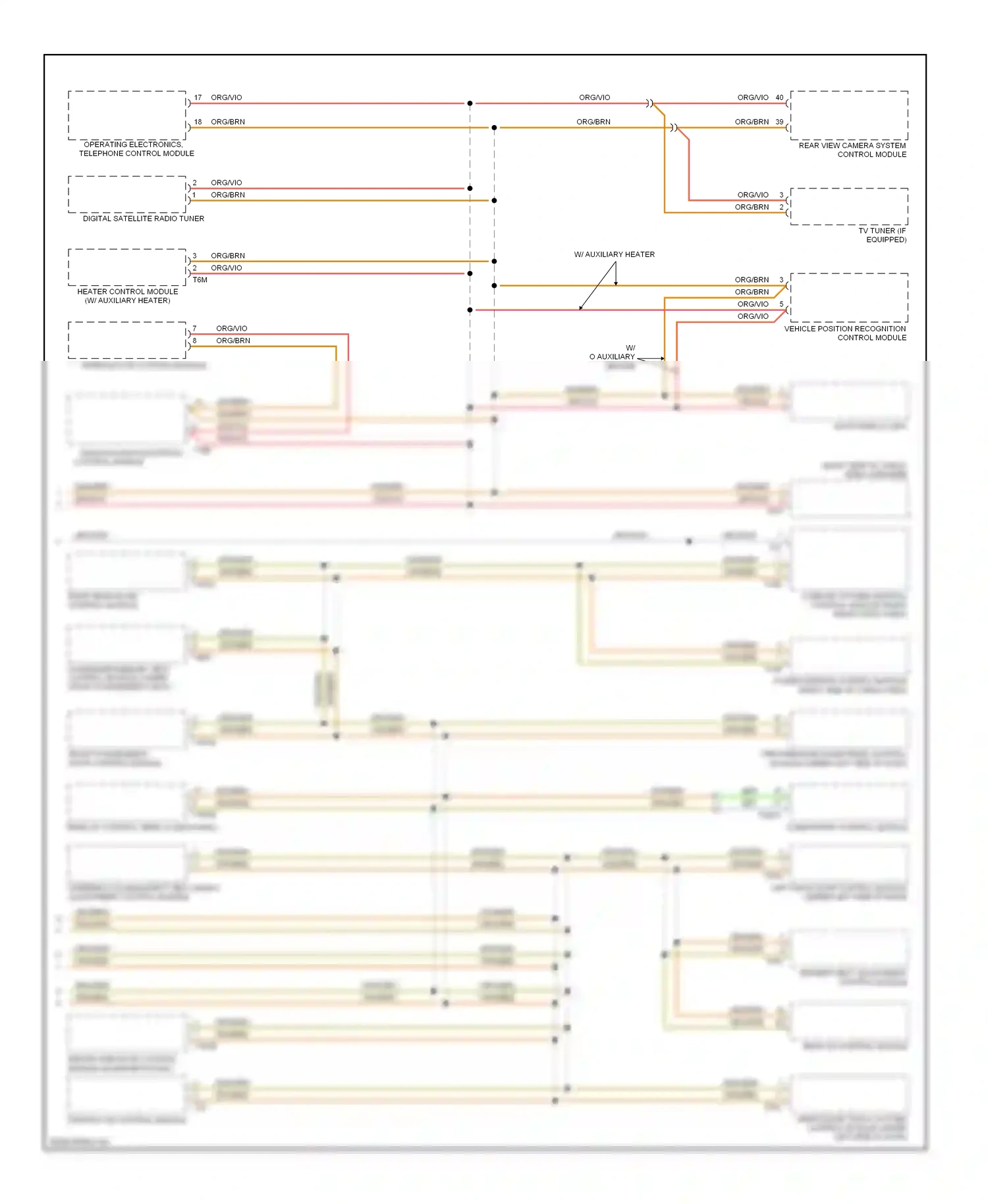 Wiring diagram operating electronics, telephone control module for Volkswagen Touareg I facelift (2006-2010) (1 of 18)