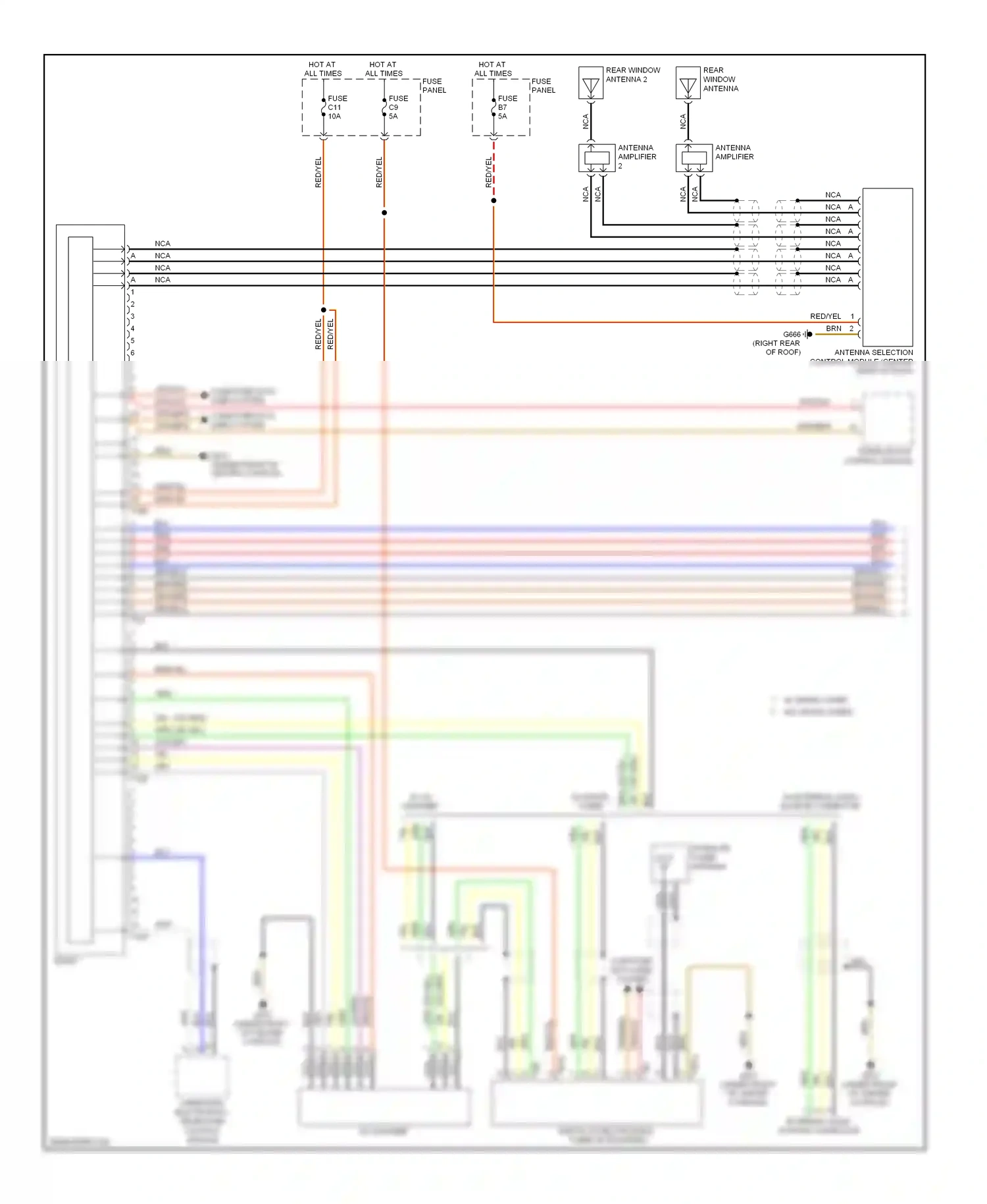 Wiring diagram operating electronics, telephone control module for Volkswagen Touareg I facelift (2006-2010) (10 of 18)