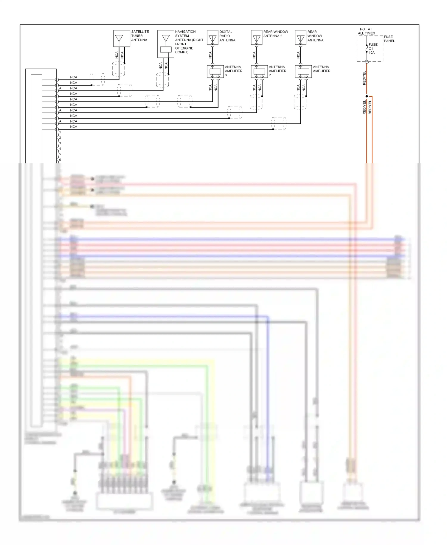 Wiring diagram operating electronics, telephone control module for Volkswagen Touareg I facelift (2006-2010) (6 of 18)