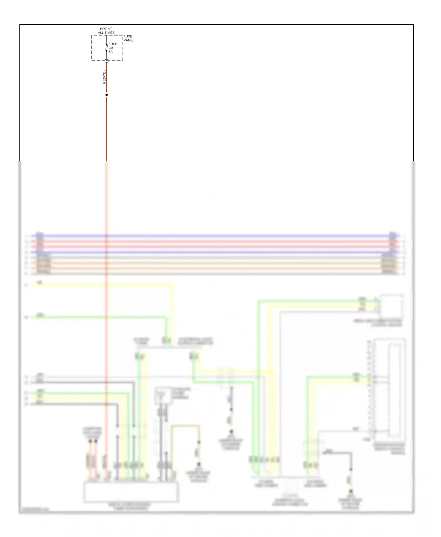 Wiring diagram rear view camera system control module for Volkswagen Touareg I facelift (2006-2010) (3 of 9)