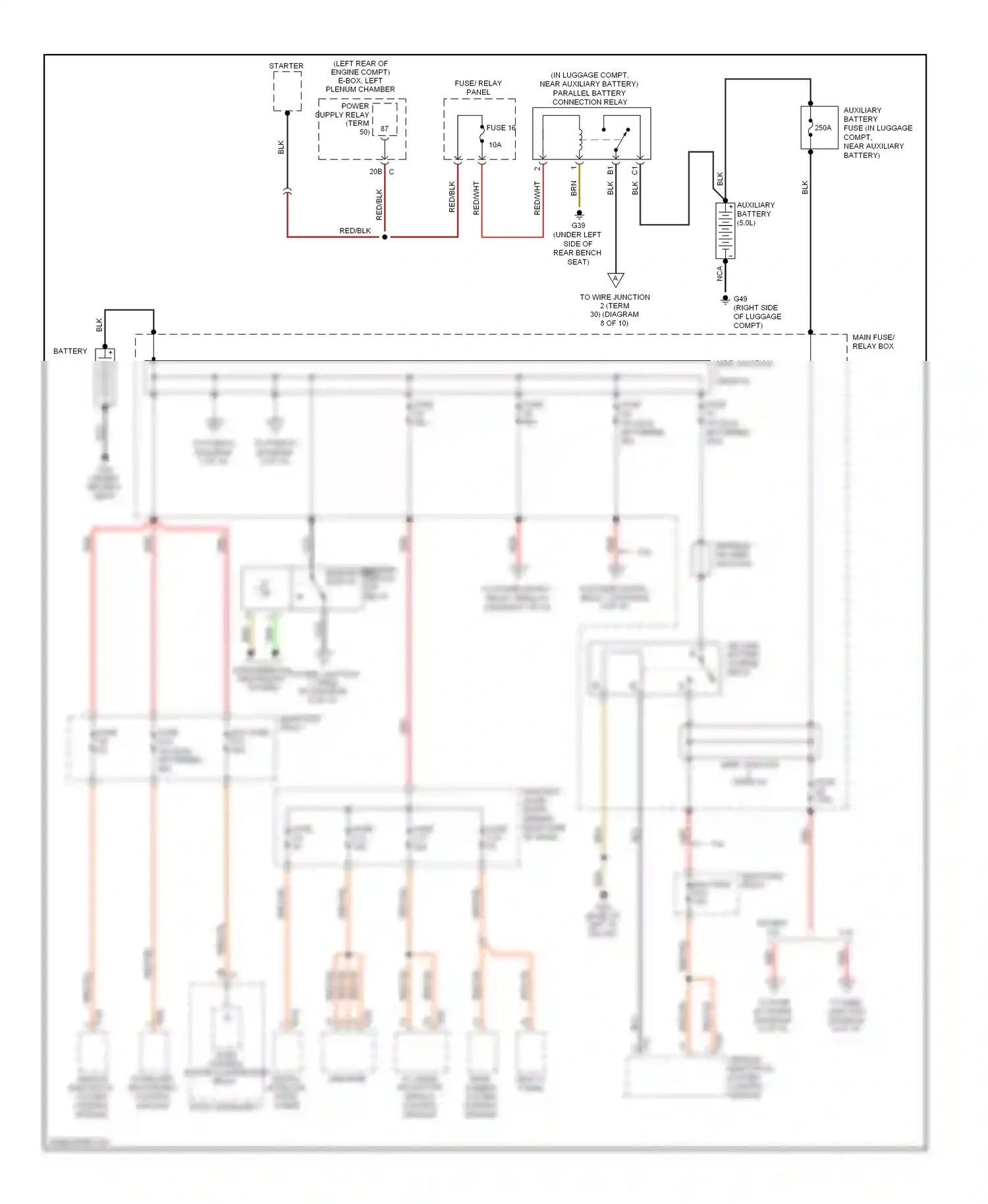 Wiring diagram stabilizer decoupling control module for Volkswagen Touareg I facelift (2006-2010) (2 of 5)