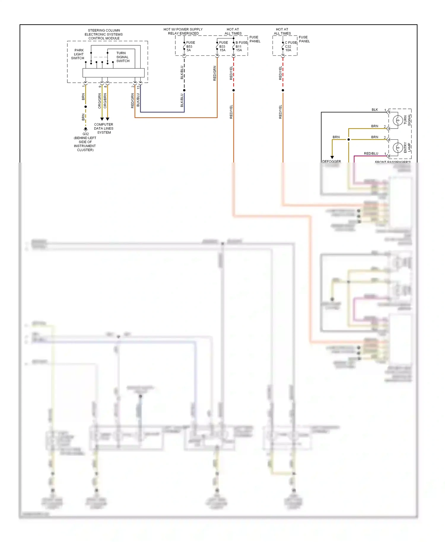 Wiring diagram steering column electronic systems control module for Volkswagen Touareg I facelift (2006-2010) (11 of 31)