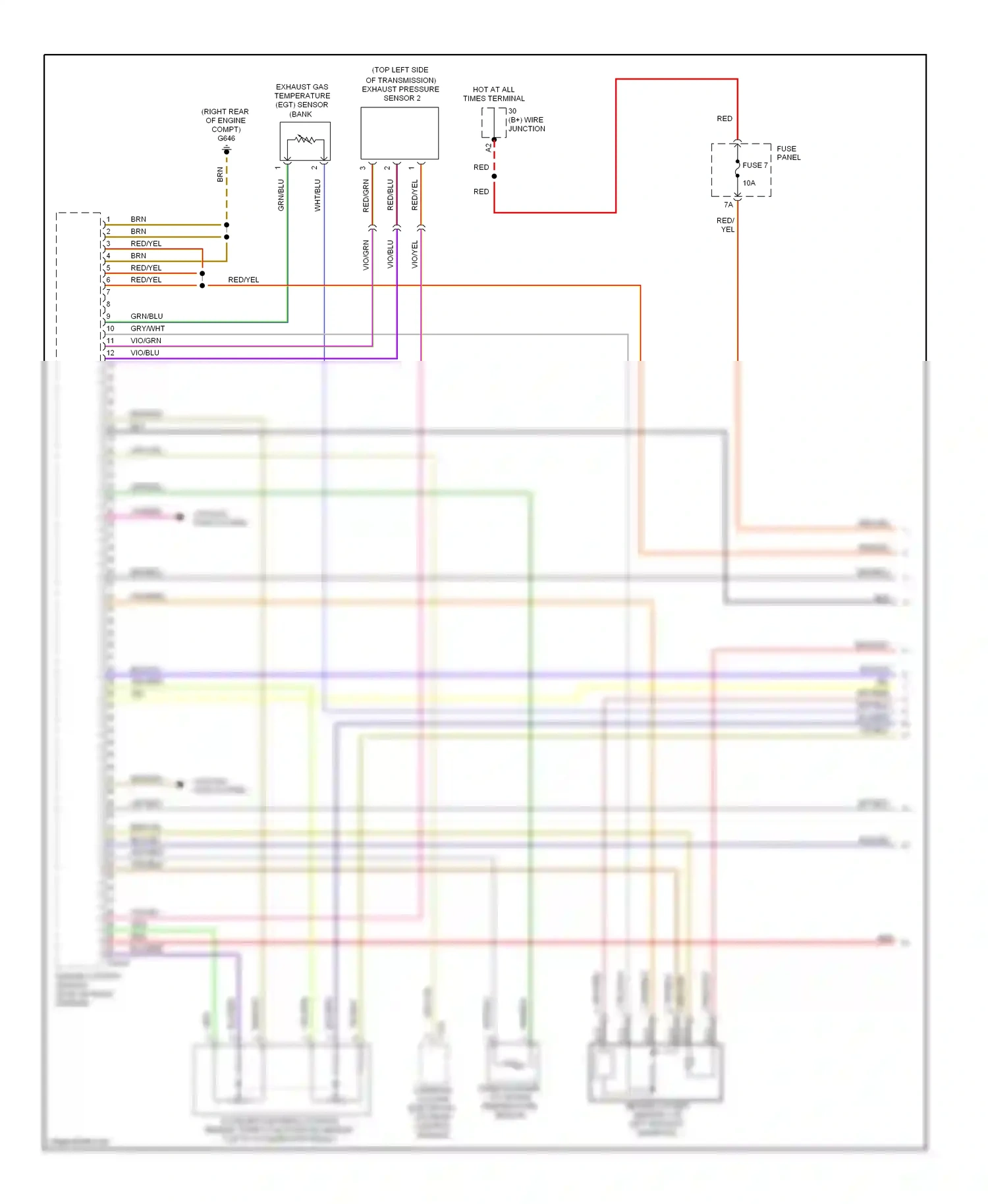 Wiring diagram steering column electronic systems control module for Volkswagen Touareg I facelift (2006-2010) (10 of 31)