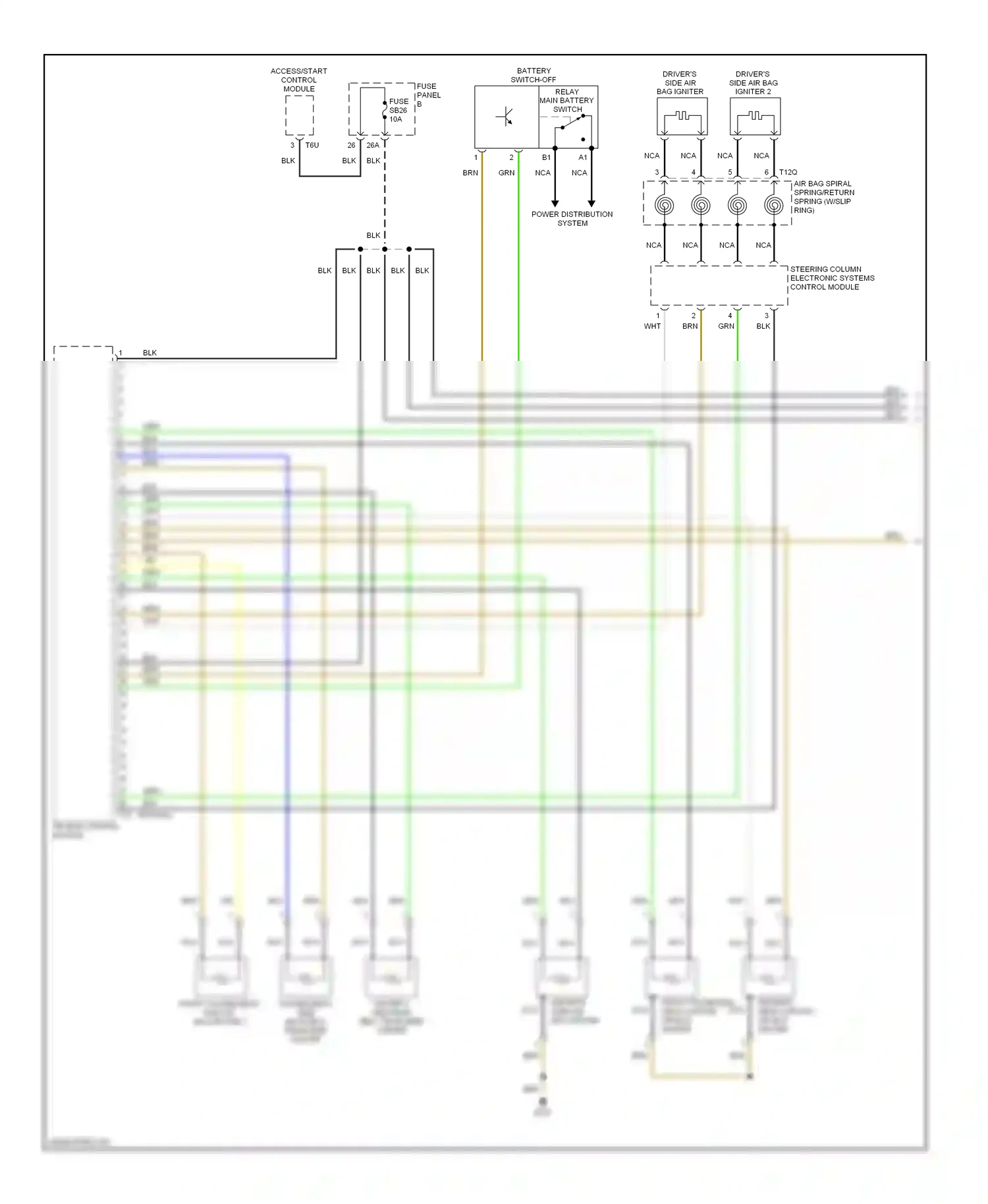 Wiring diagram steering column electronic systems control module for Volkswagen Touareg I facelift (2006-2010) (30 of 31)