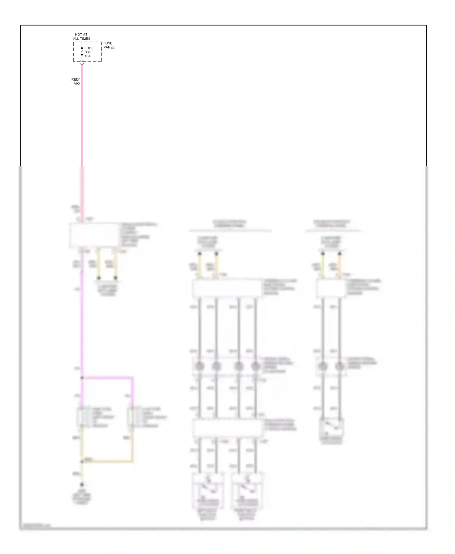 Wiring diagram w/o multi-function steering wheel for Volkswagen Touareg I facelift (2006-2010) (1 of 1)