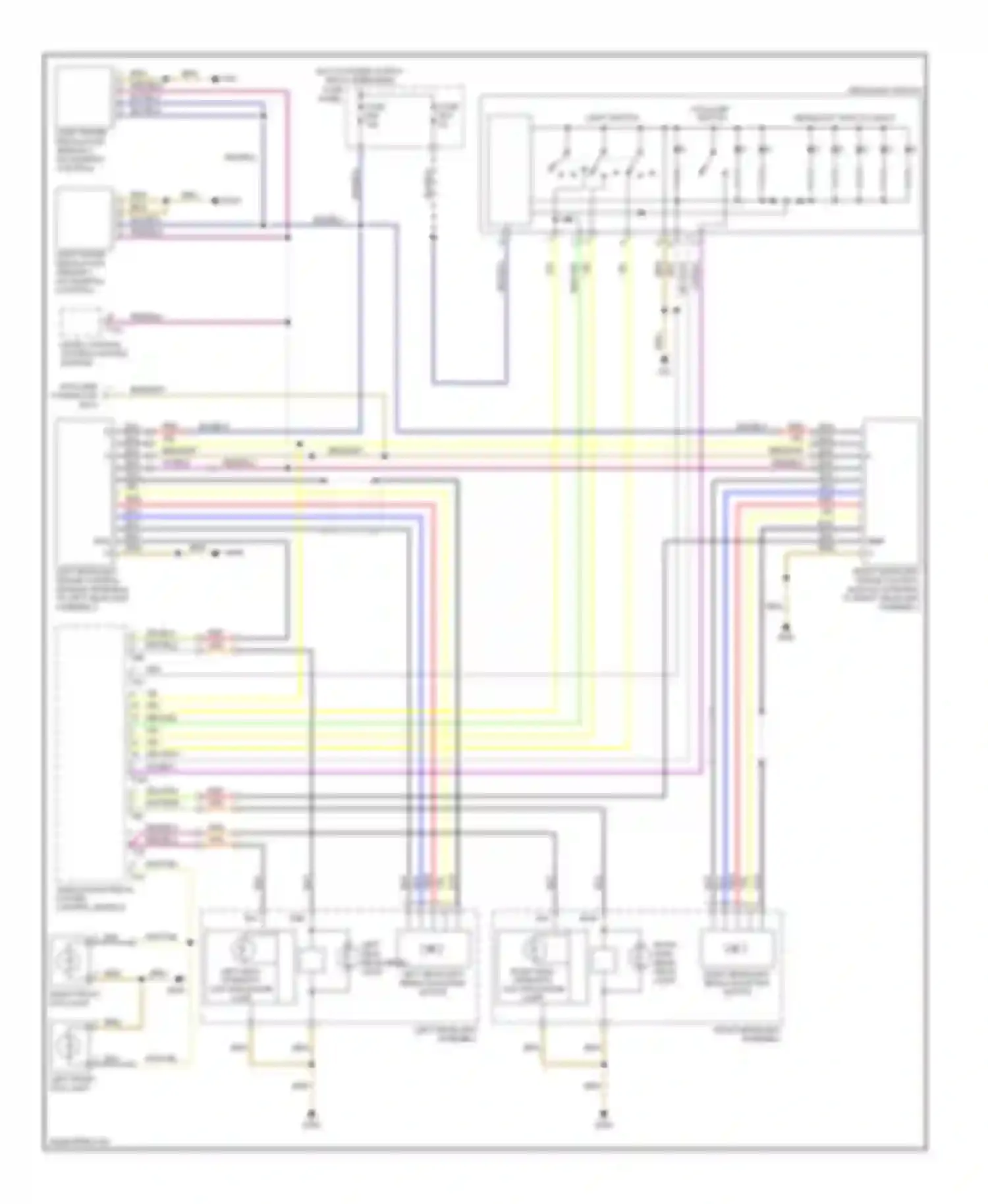 Touareg Volkswagen I (2002-2006): Headlights circuit, with high intensity gas discharge headlights