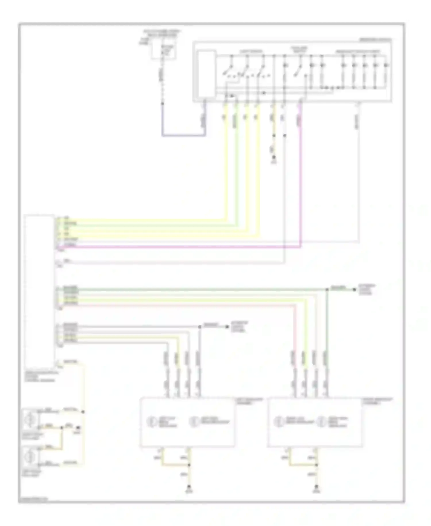 Touareg Volkswagen I (2002-2006): Headlights circuit, without high intensity gas discharge headlights