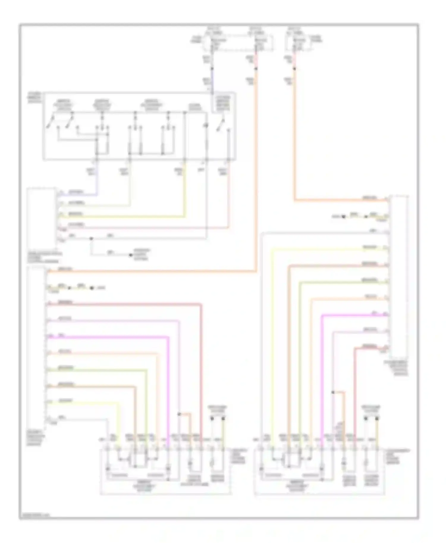 Touareg Volkswagen I (2002-2006): Power mirror circuit