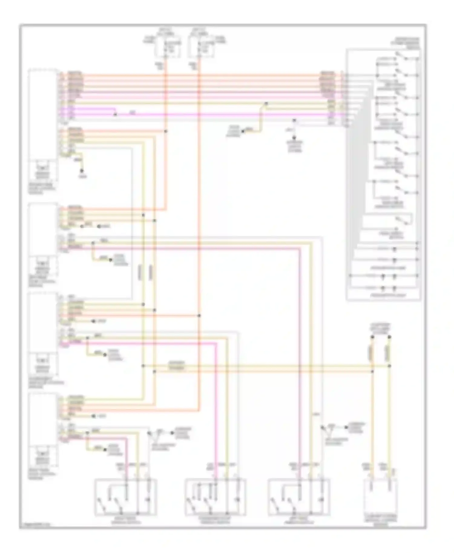Touareg Volkswagen I (2002-2006): Power windows circuit