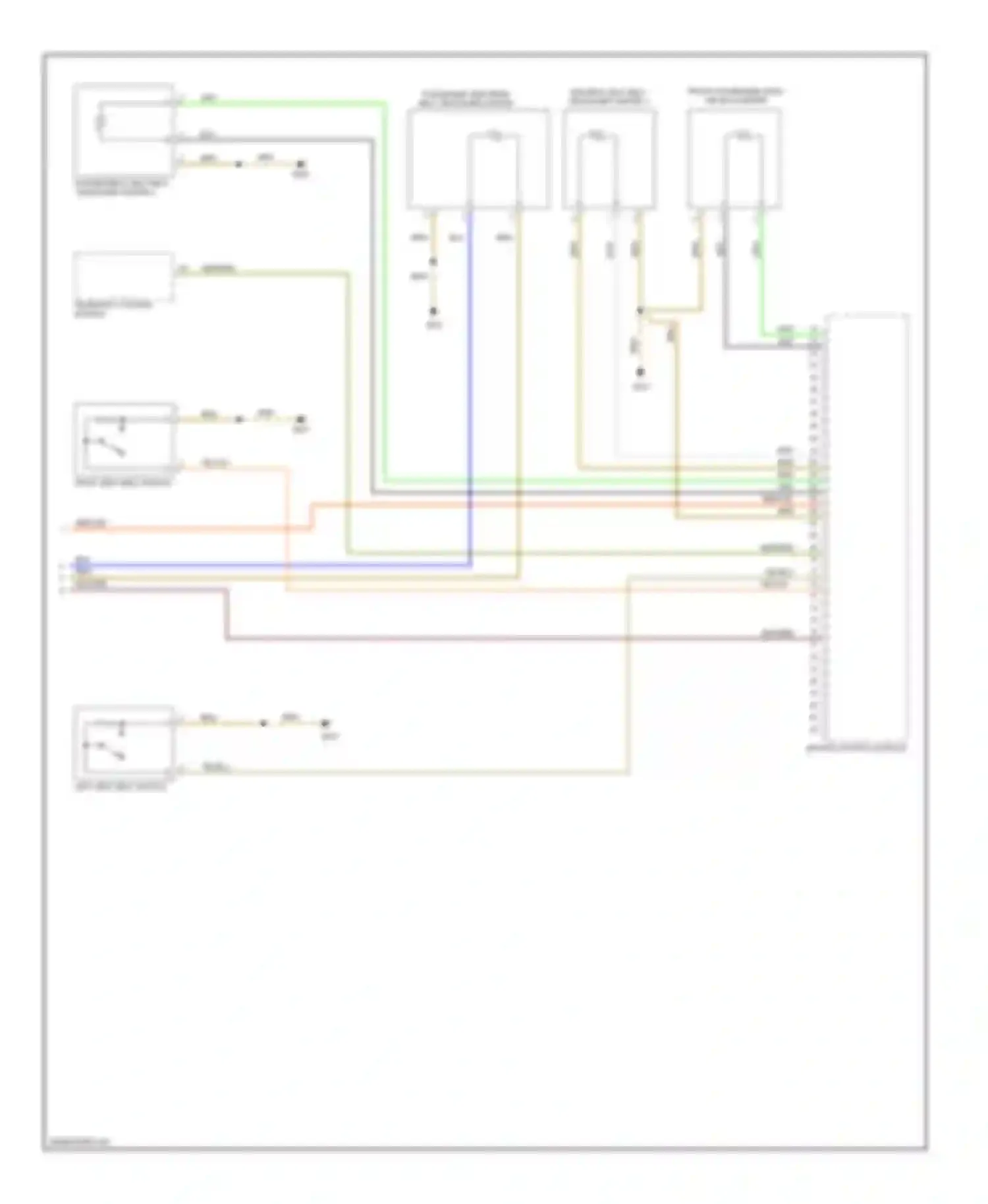 Touareg Volkswagen I (2002-2006): Supplemental restraints circuit (2 of 2)