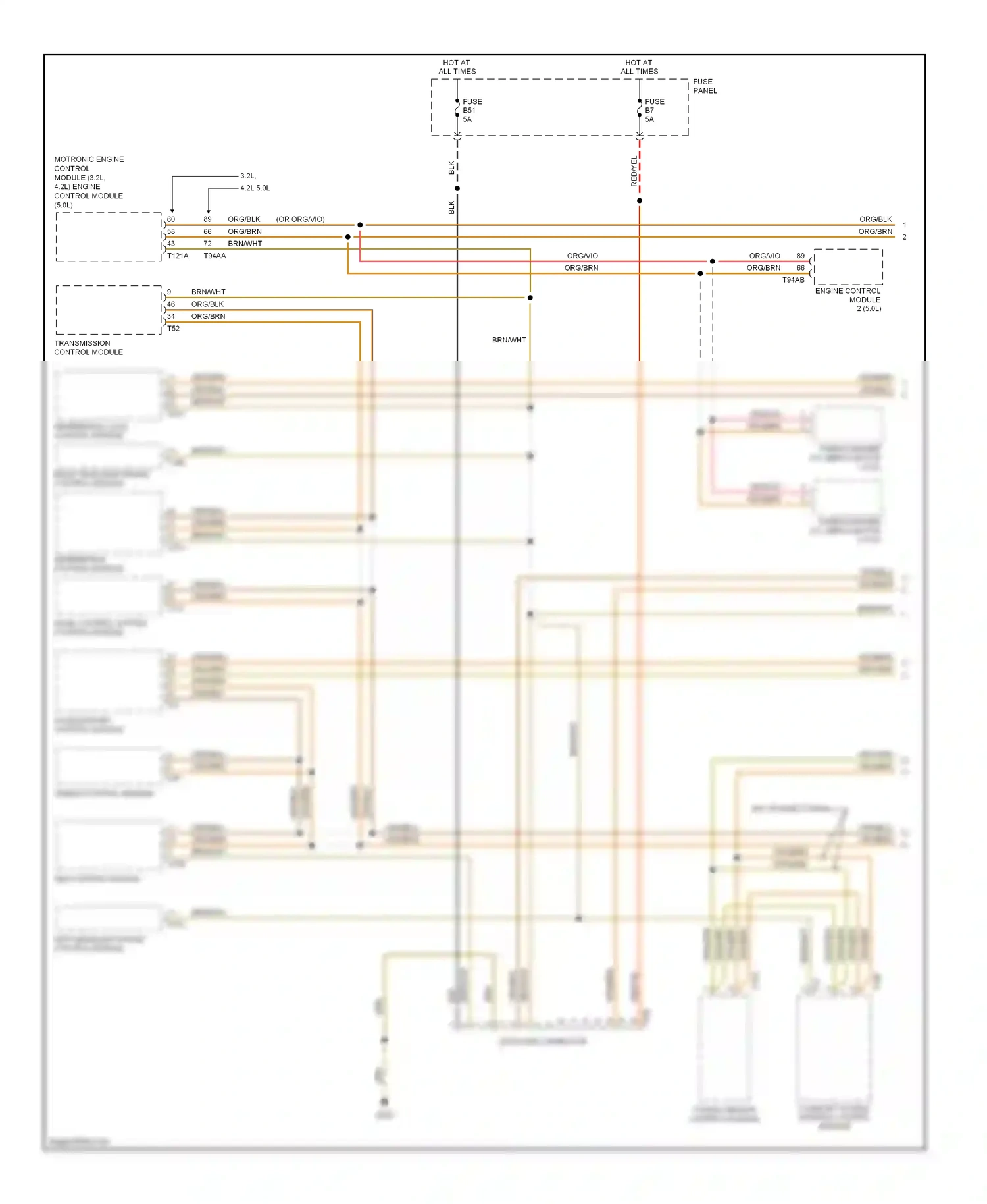 Wiring diagram abs control module for Volkswagen Touareg I (2002-2006) (1 of 4)
