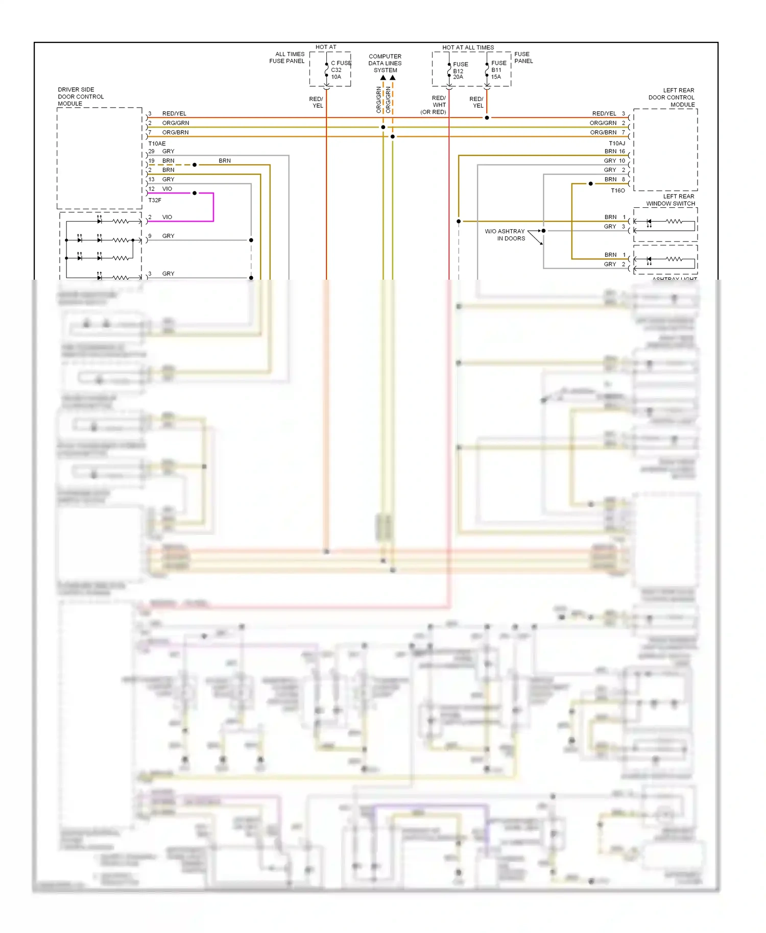 Wiring diagram computer data lines system for Volkswagen Touareg I (2002-2006) (34 of 49)
