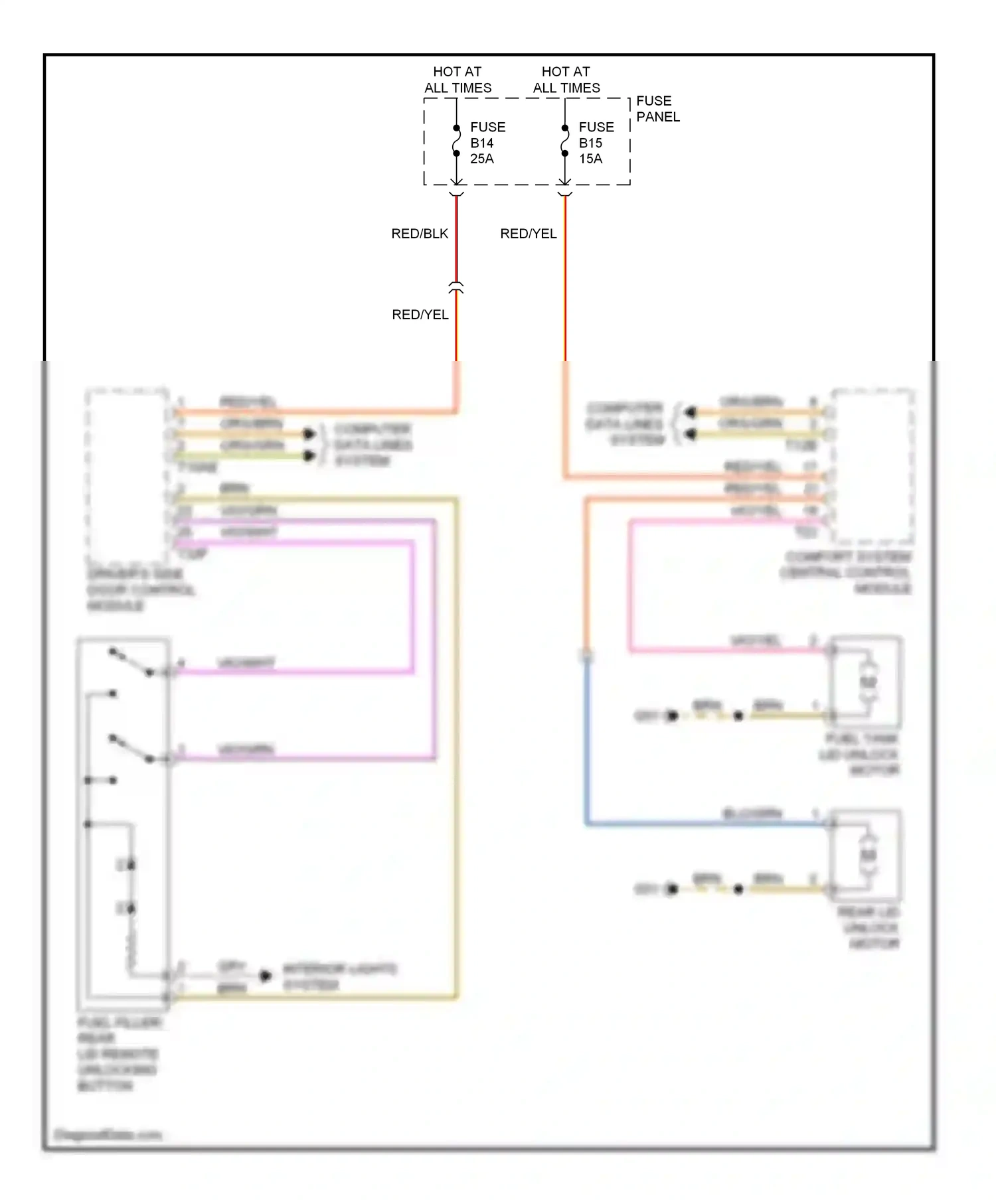 Wiring diagram computer data lines system for Volkswagen Touareg I (2002-2006) (48 of 49)