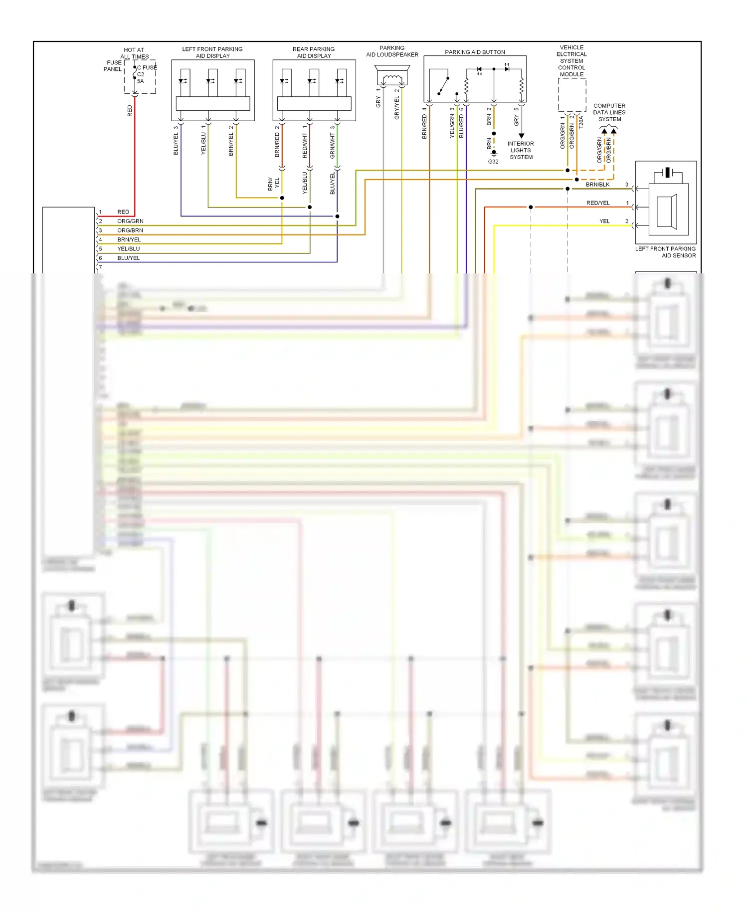 Wiring diagram computer data lines system for Volkswagen Touareg I (2002-2006) (37 of 49)
