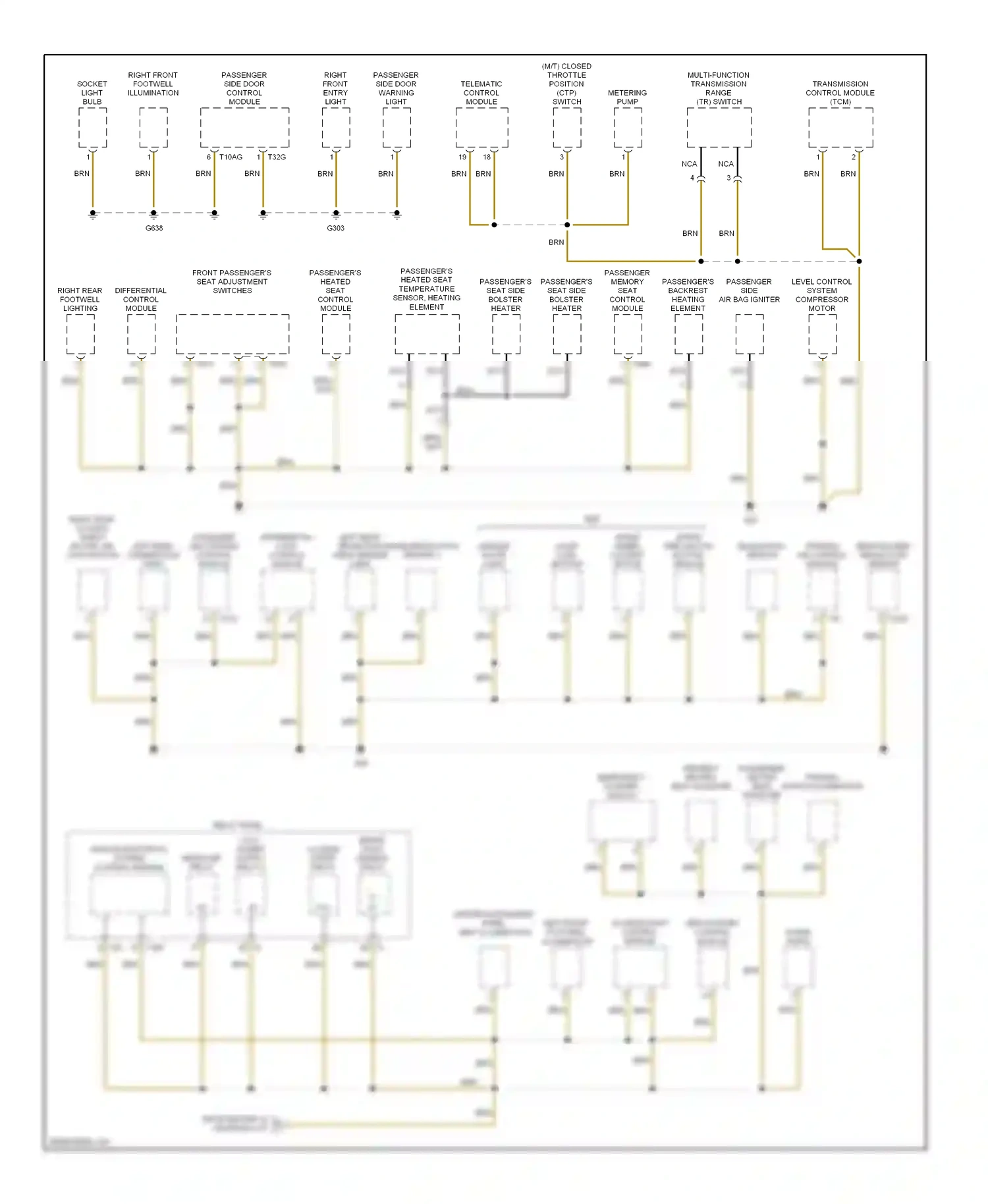 Wiring diagram differential lock control module for Volkswagen Touareg I (2002-2006) (3 of 6)