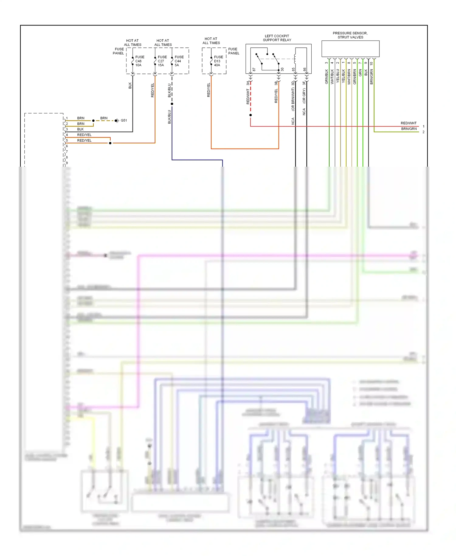 Wiring diagram level control system control module for Volkswagen Touareg I (2002-2006) (4 of 6)