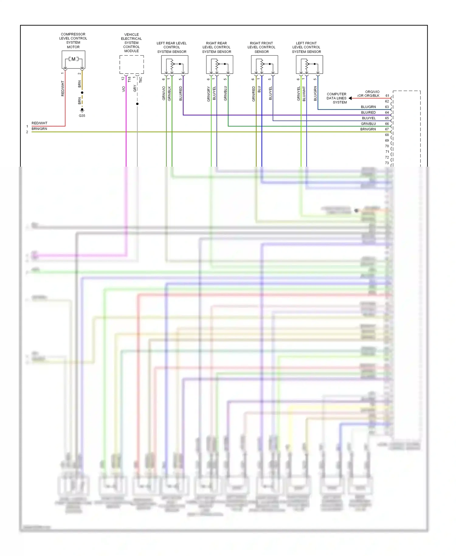 Wiring diagram level control system control module for Volkswagen Touareg I (2002-2006) (5 of 6)