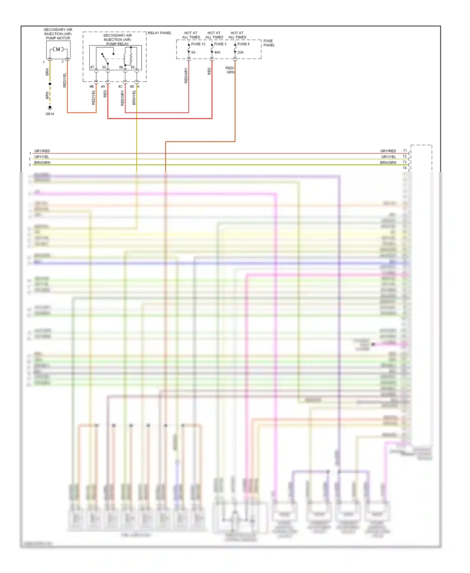 Wiring diagram motronic engine control module for Volkswagen Touareg I (2002-2006) (5 of 5)