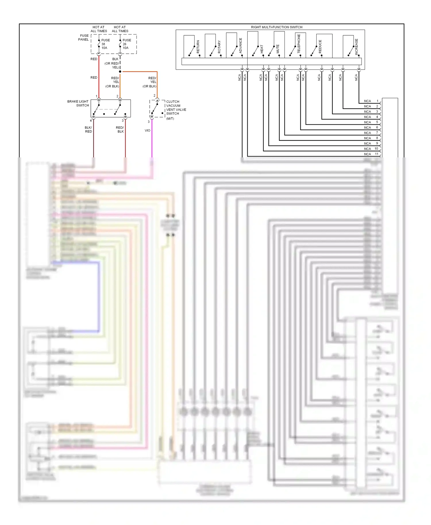 Wiring diagram multi-function steering wheel control module for Volkswagen Touareg I (2002-2006) (1 of 9)