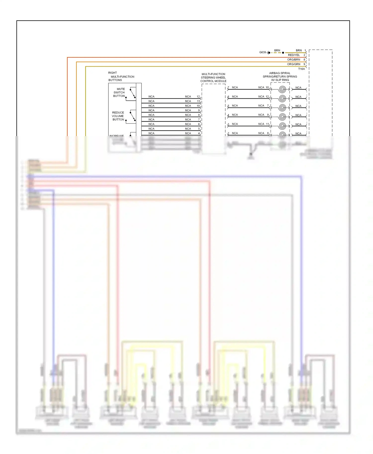Wiring diagram multi- function for Volkswagen Touareg I (2002-2006) (1 of 2)