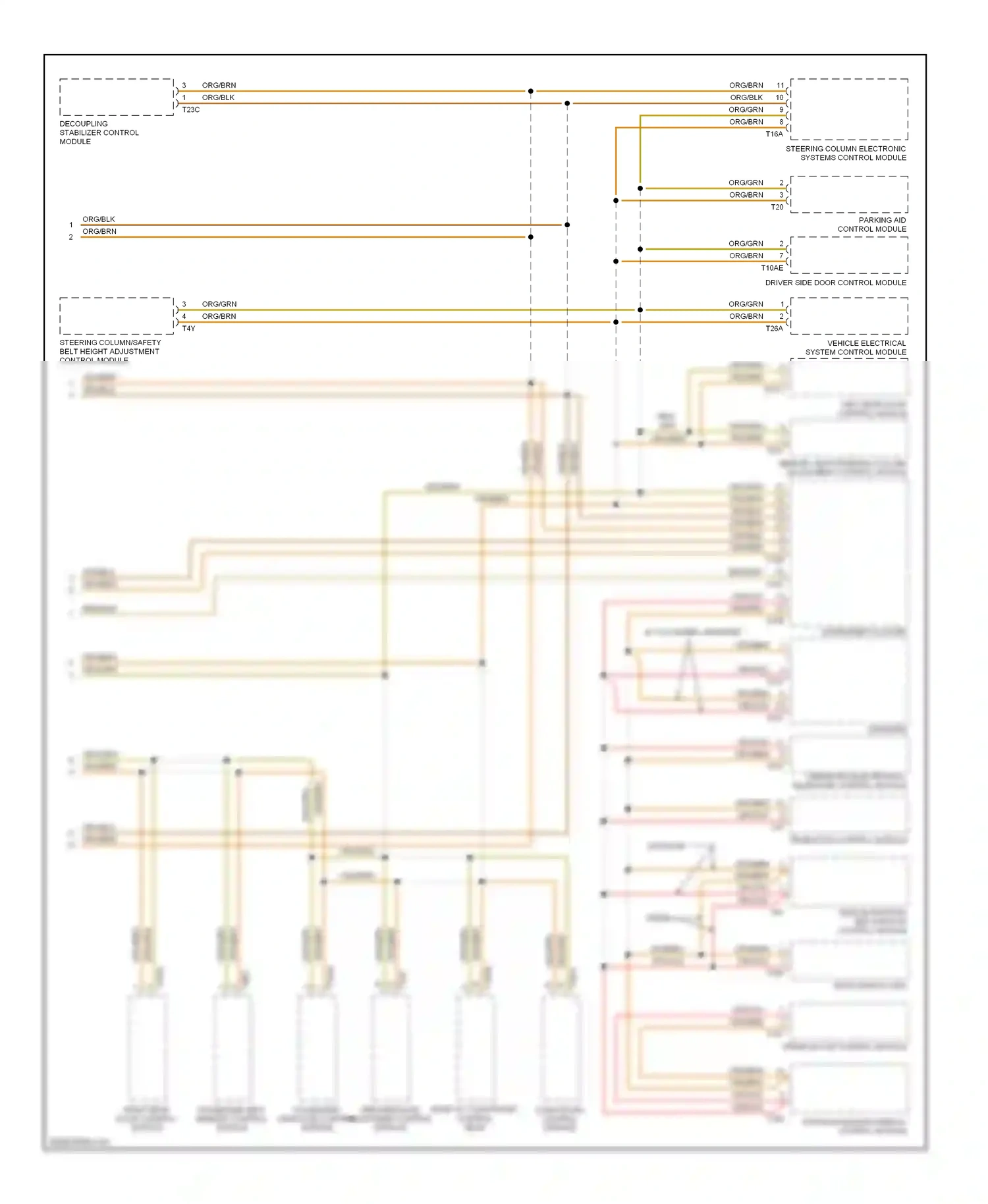 Wiring diagram operating electronics, telephone control module for Volkswagen Touareg I (2002-2006) (1 of 4)