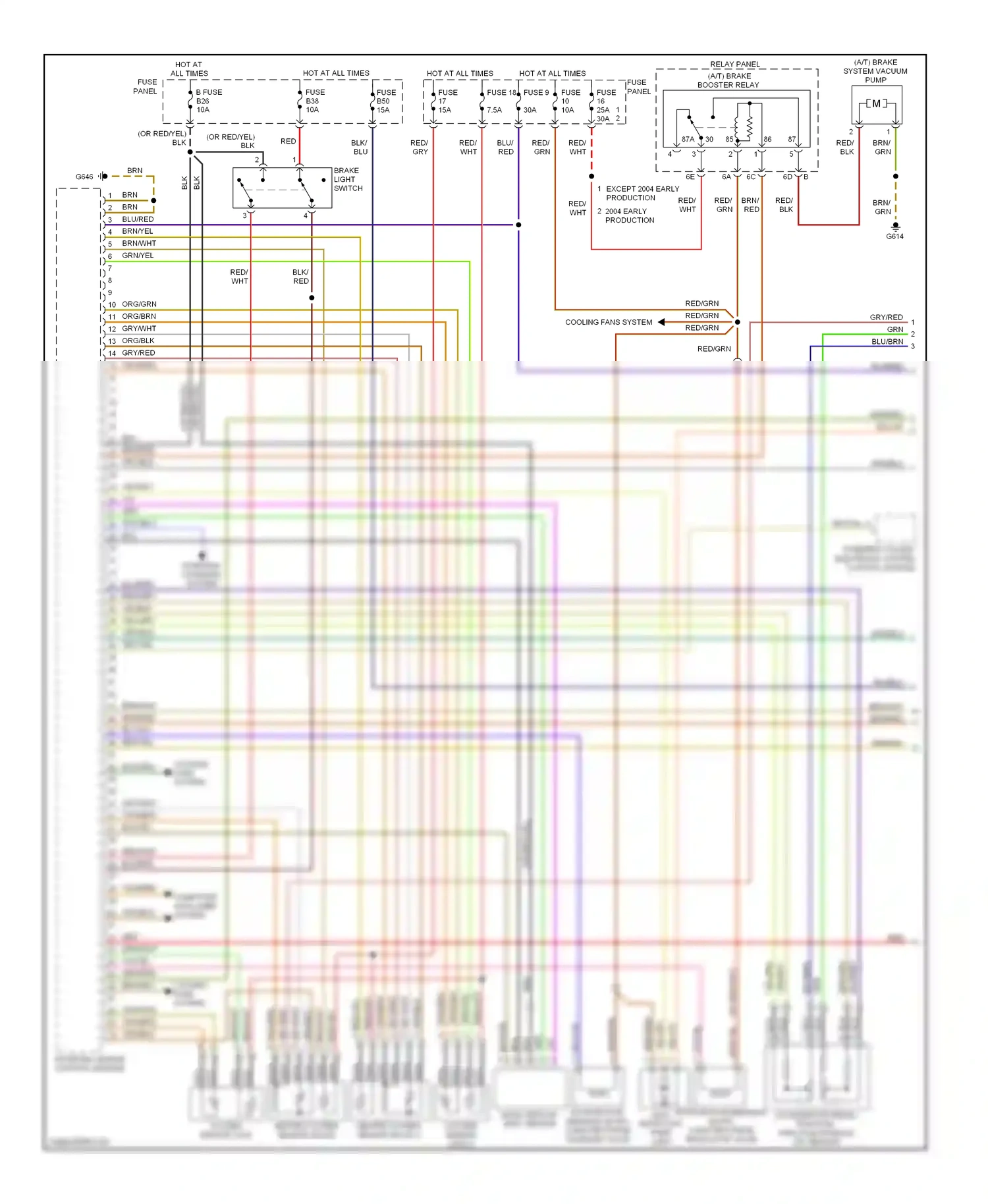 Wiring diagram steering column electronic system control module for Volkswagen Touareg I (2002-2006) (2 of 3)