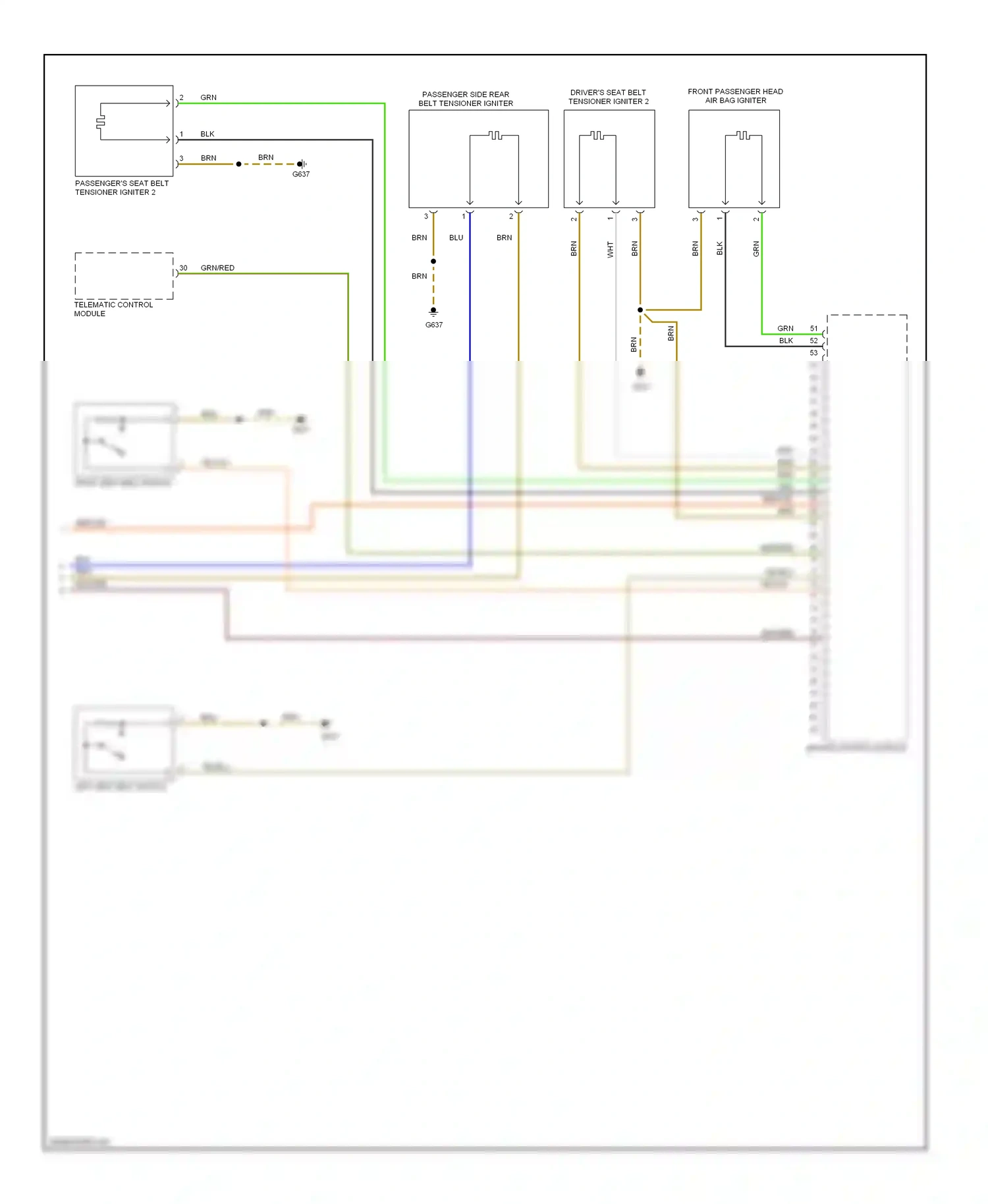 Wiring diagram telematic control module for Volkswagen Touareg I (2002-2006) (2 of 2)
