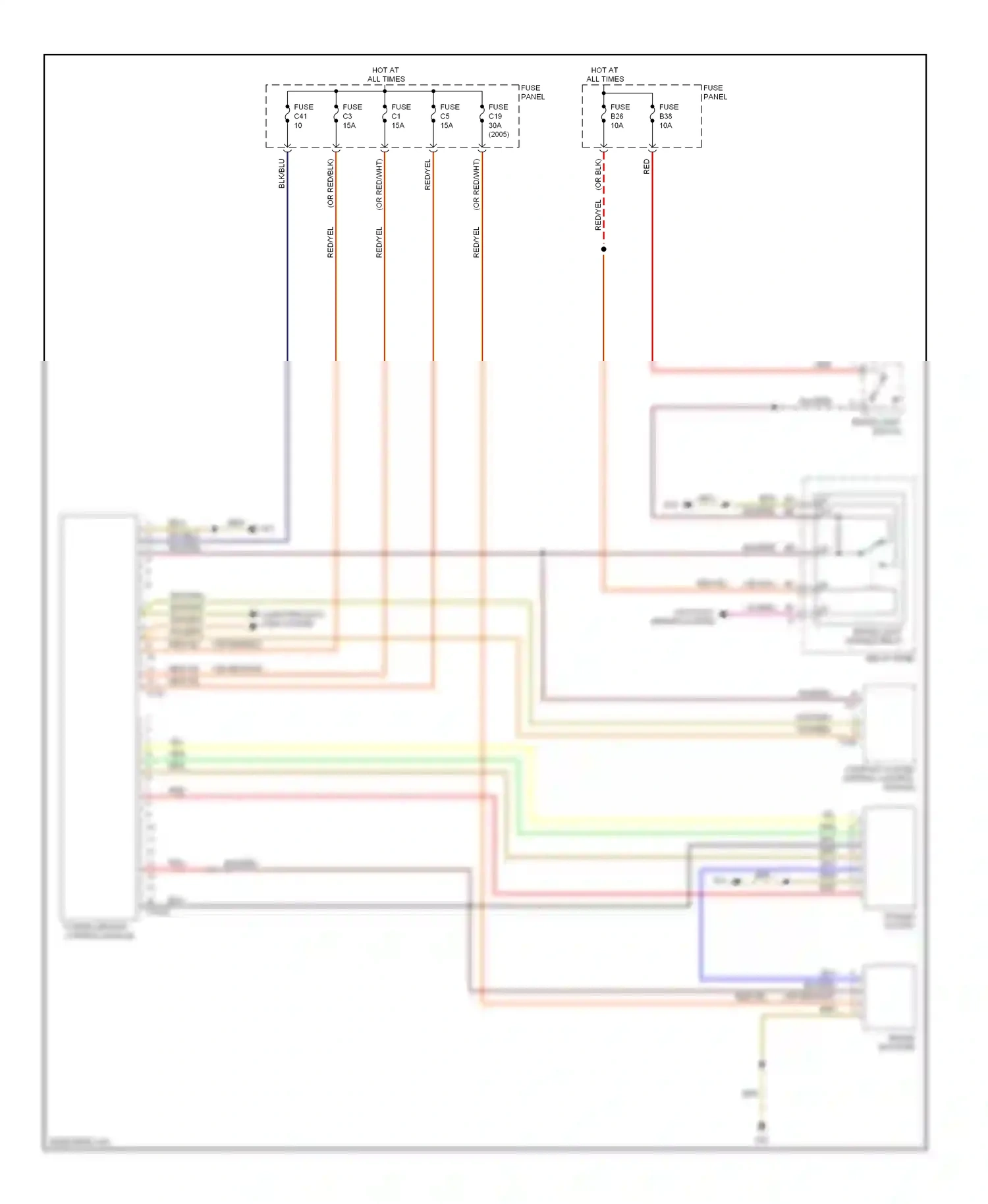 Wiring diagram towing sensor control module for Volkswagen Touareg I (2002-2006) (3 of 3)