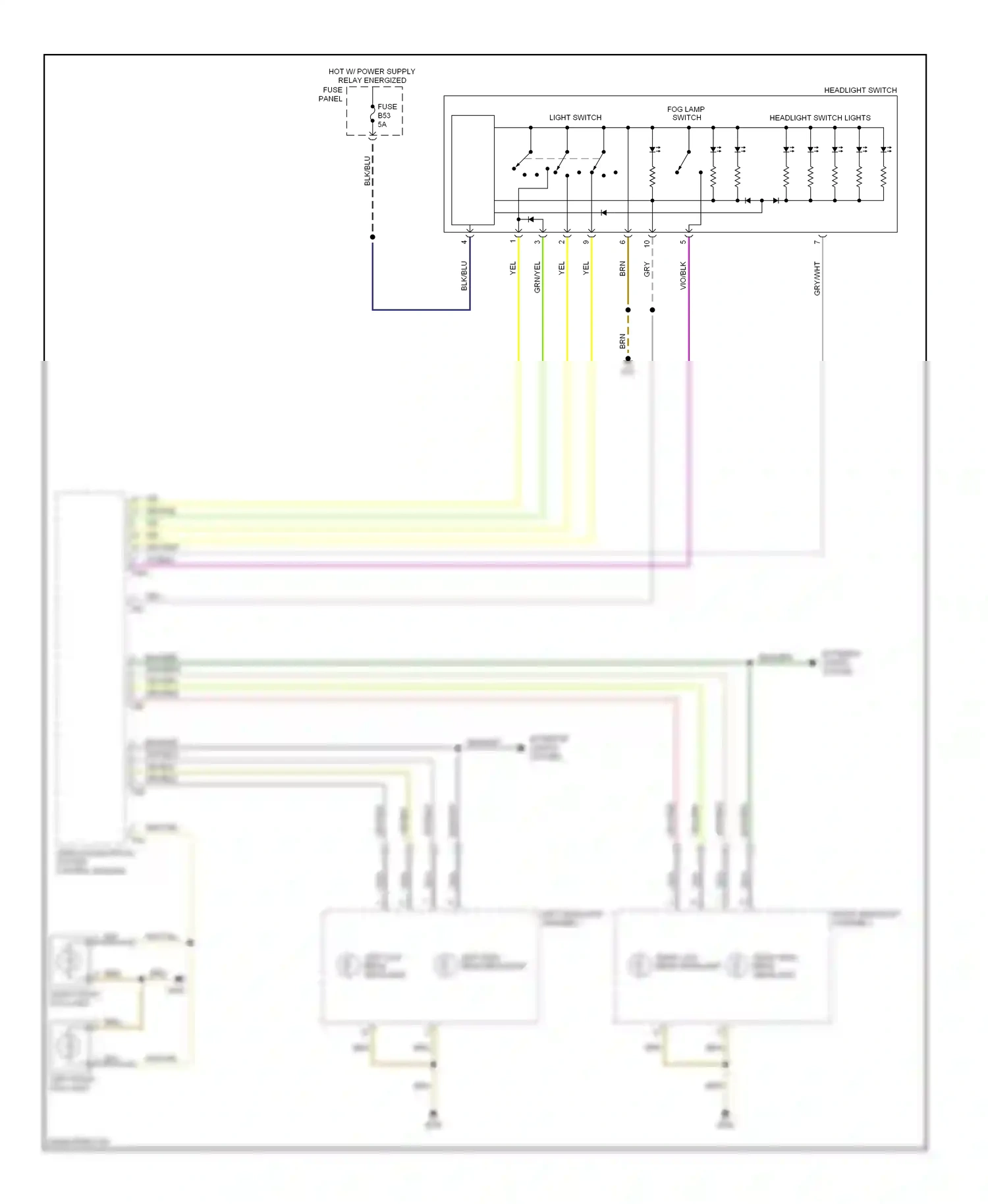 Wiring diagram vehicle electrical system control module for Volkswagen Touareg I (2002-2006) (14 of 29)