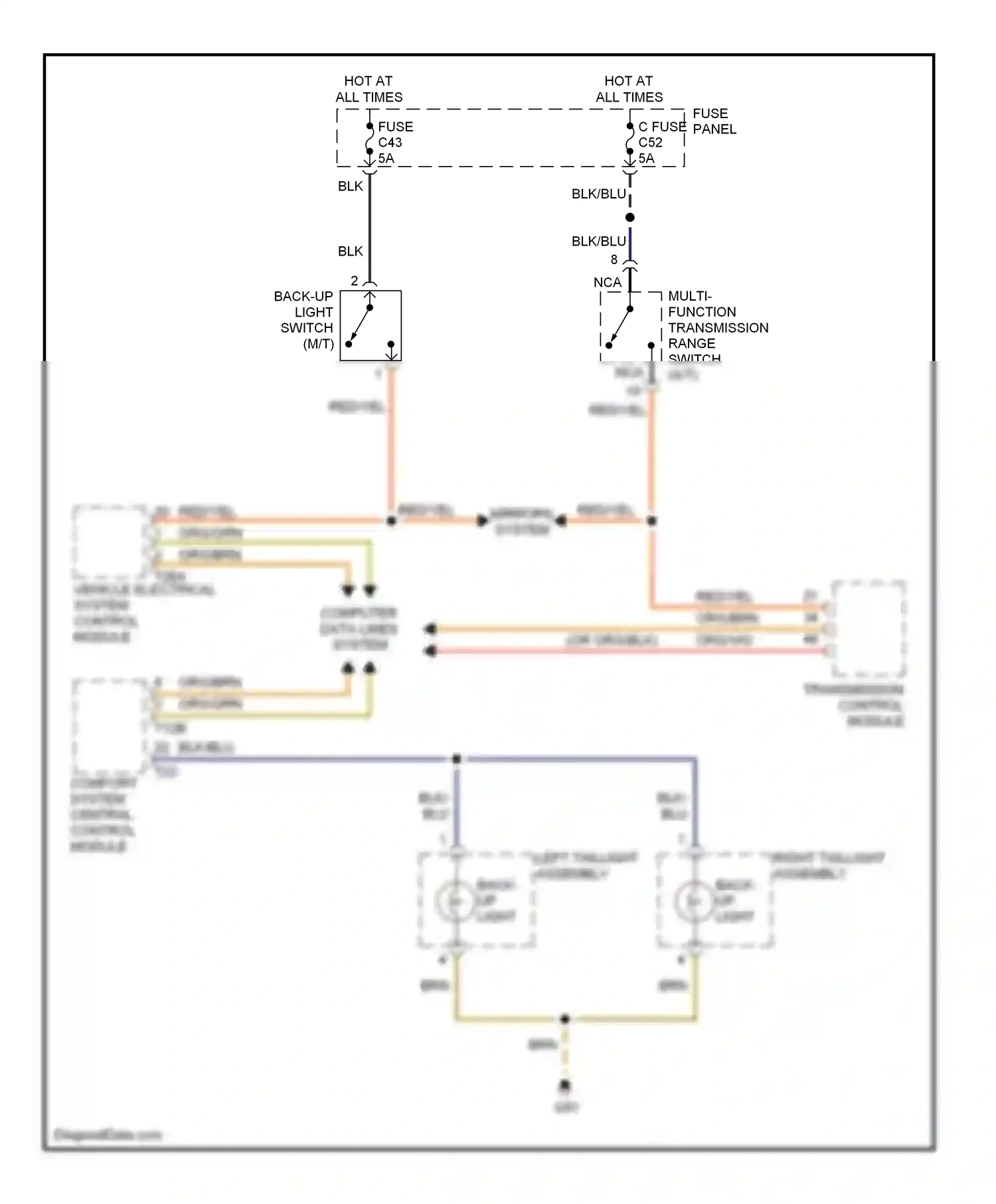 Wiring diagram vehicle electrical system control module for Volkswagen Touareg I (2002-2006) (2 of 29)