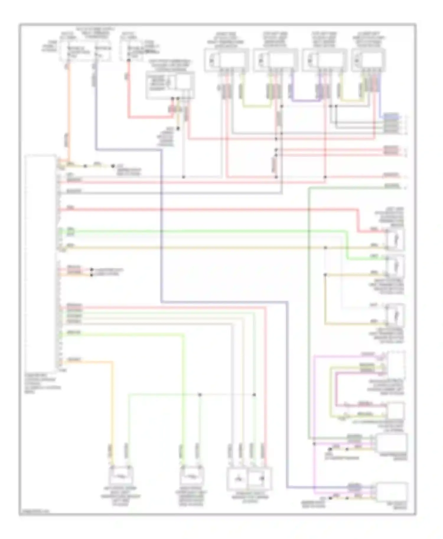 Touareg Volkswagen II (2010-2014): Automatic a/c circuit, dual zone a/c (1 of 2)