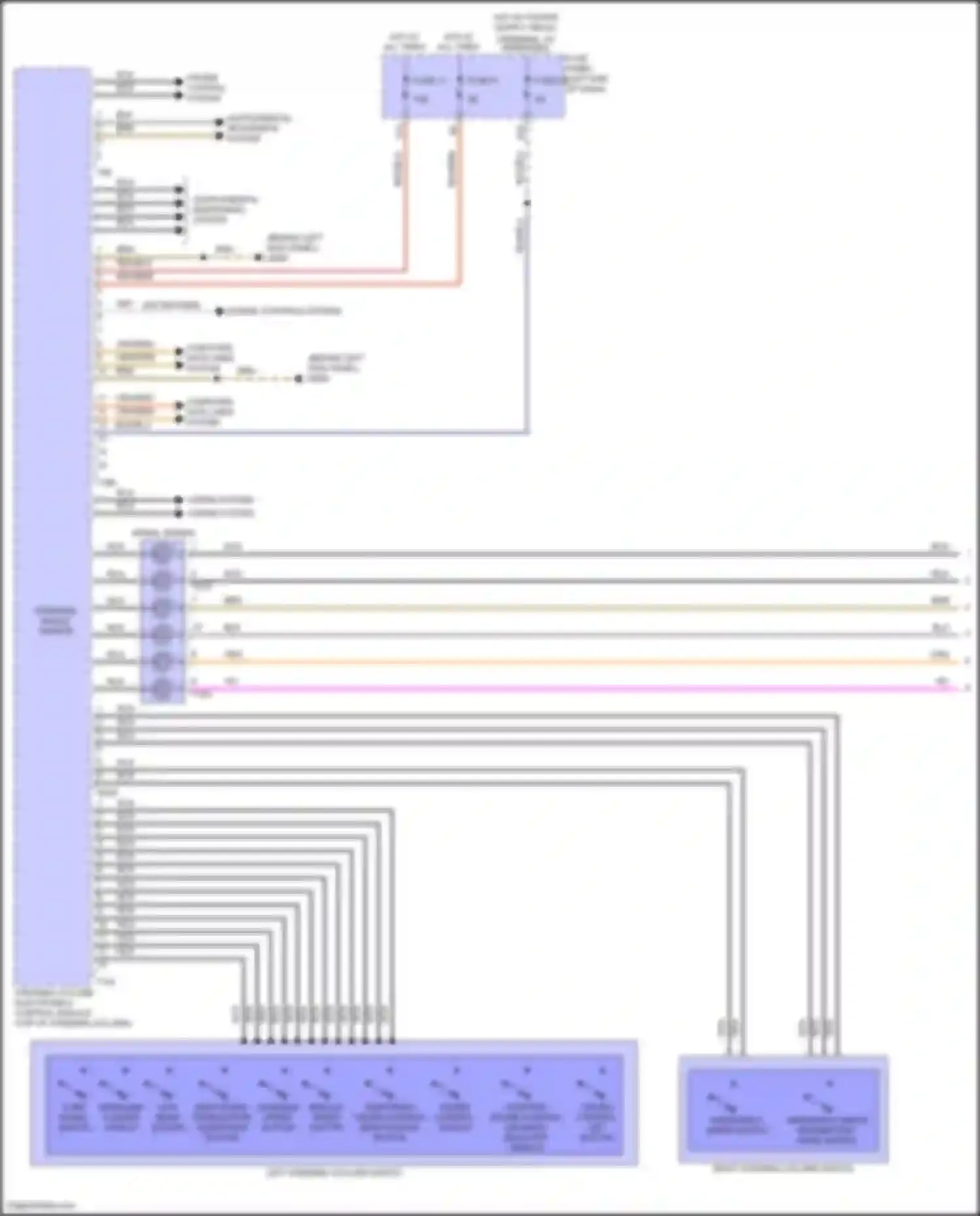 Touareg Volkswagen II (2010-2014): Steering column electronic systems control module circuit (1 of 2)