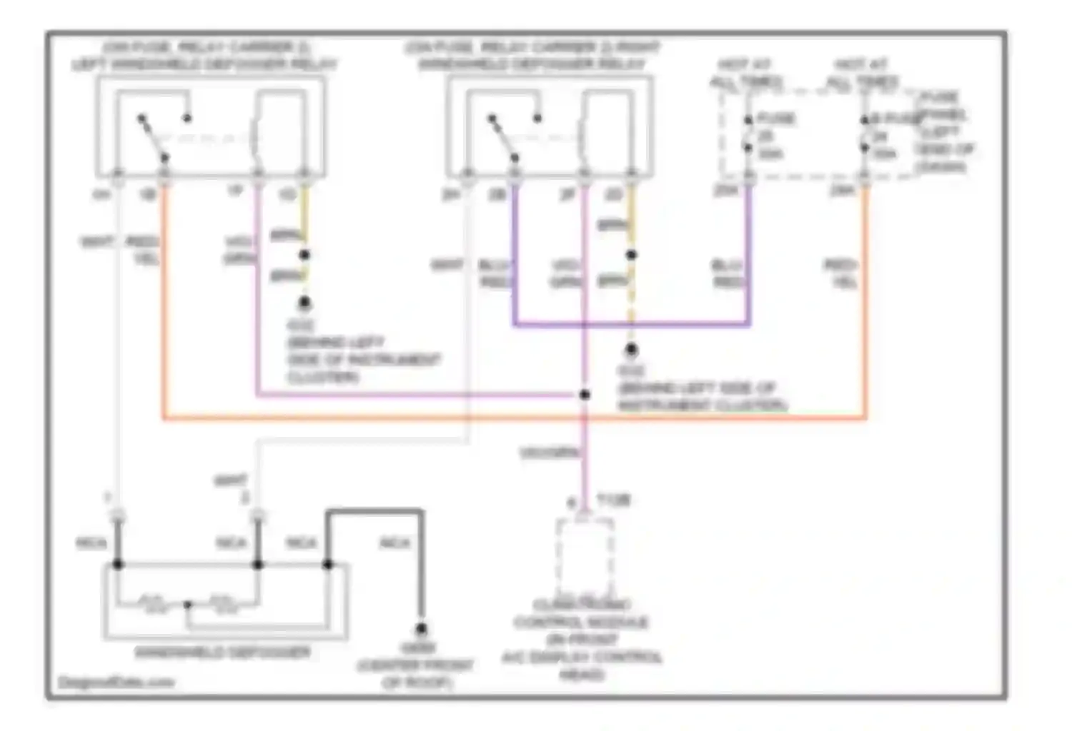 Touareg Volkswagen II (2010-2014): Heated windshield circuit