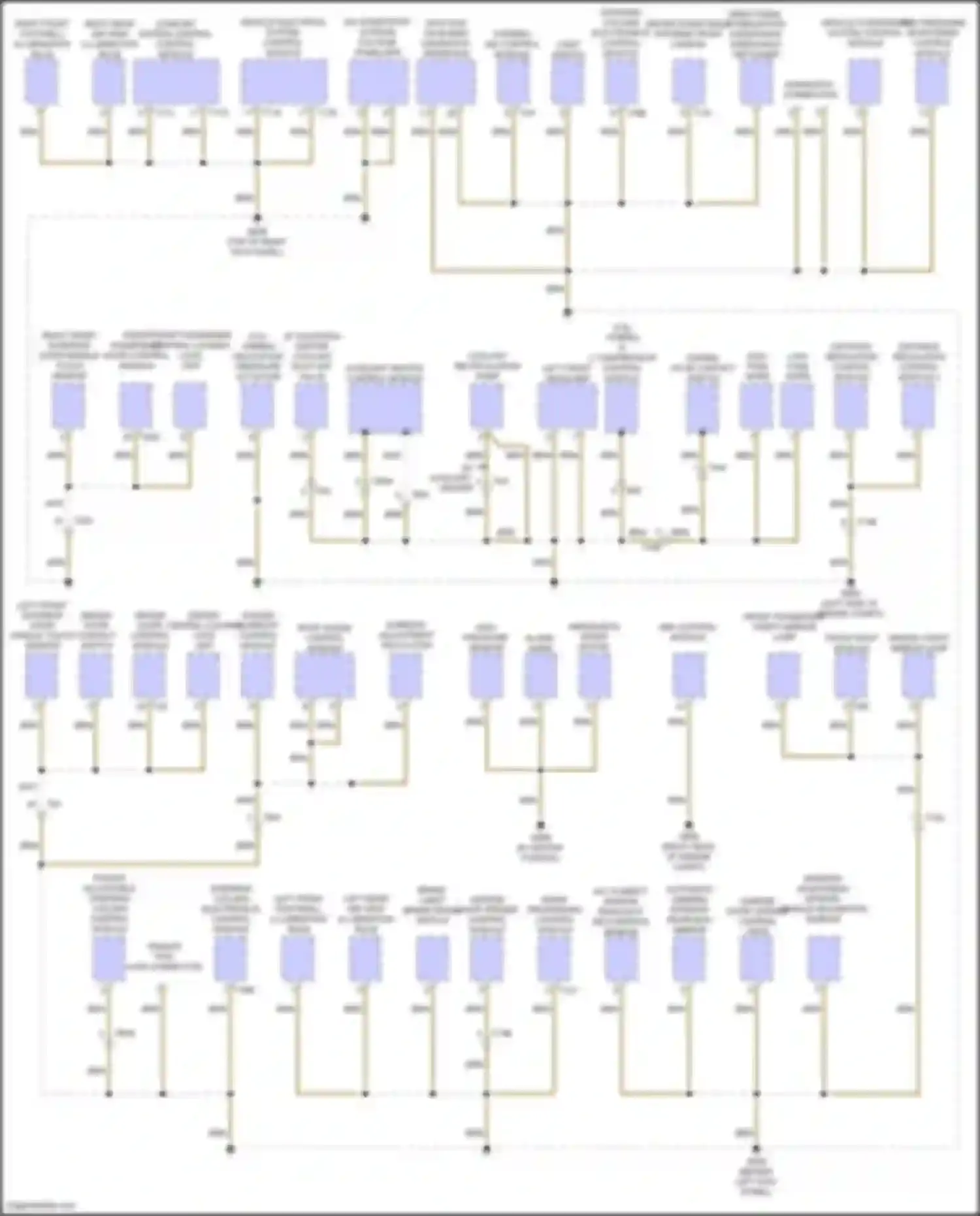 Touareg Volkswagen II (2010-2014): Ground distribution circuit (1 of 5)