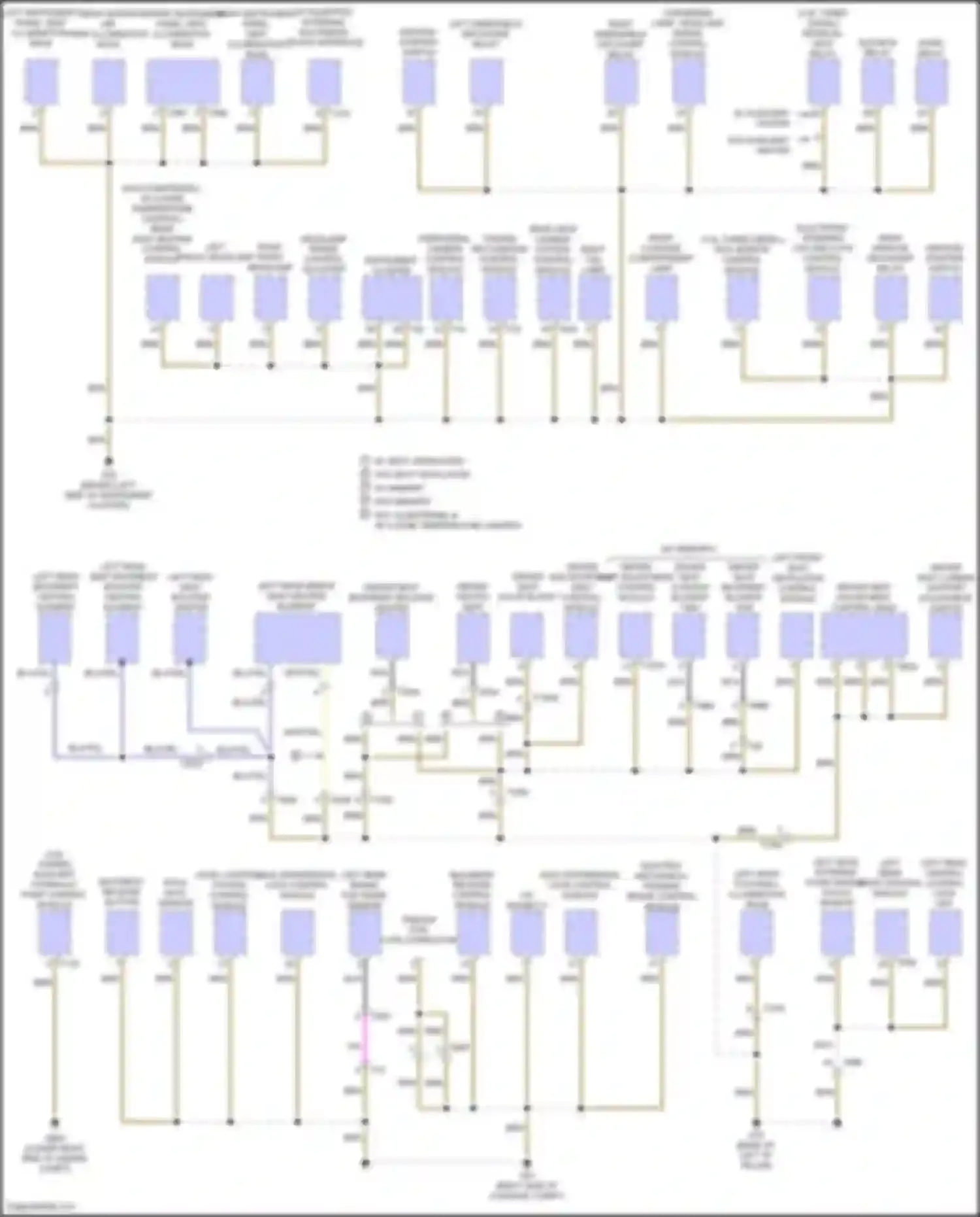 Touareg Volkswagen II (2010-2014): Ground distribution circuit (2 of 5)