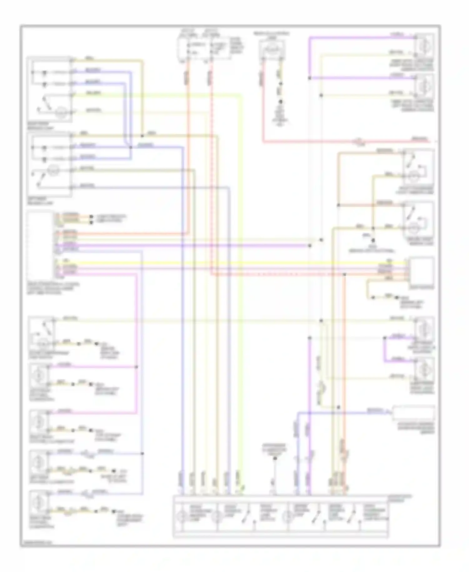 Touareg Volkswagen II (2010-2014): Courtesy lamps circuit (1 of 2)