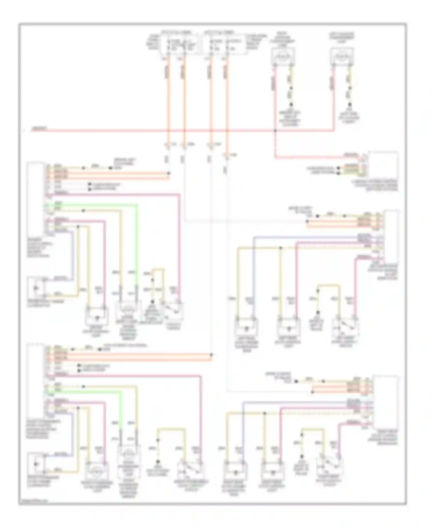 Touareg Volkswagen II (2010-2014): Courtesy lamps circuit (2 of 2)
