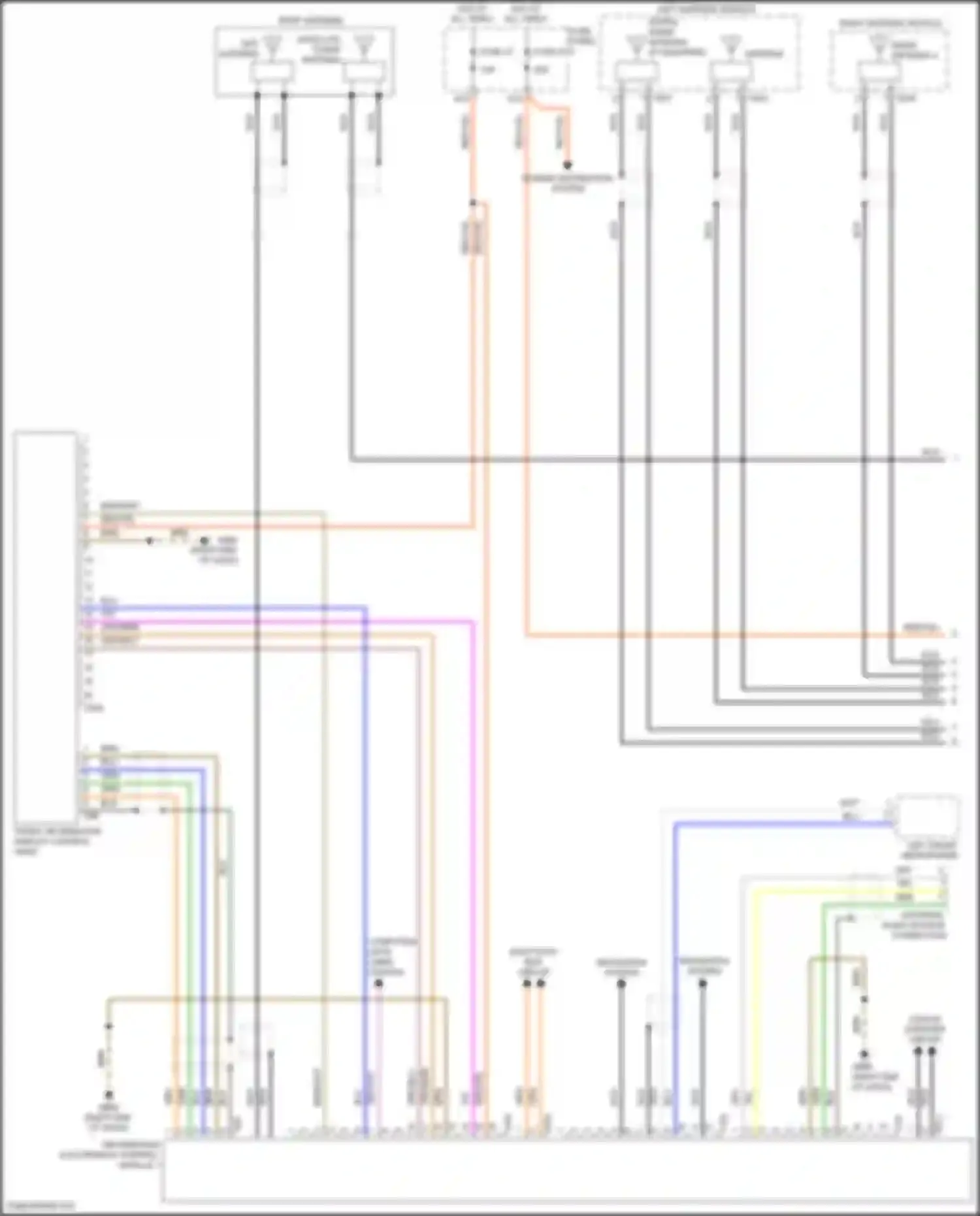 Touareg Volkswagen II (2010-2014): Navigation circuit, w/o amplifier (1 of 2)