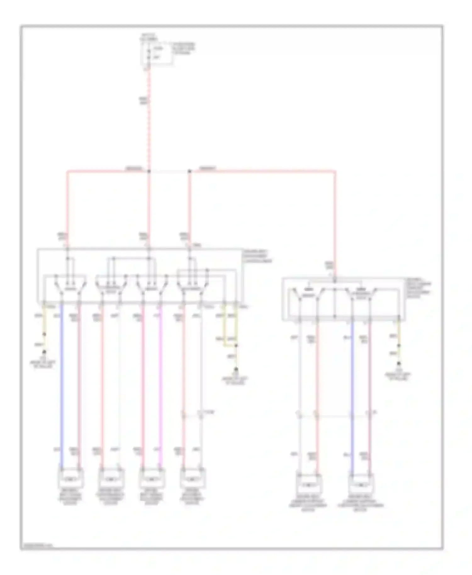 Touareg Volkswagen II (2010-2014): Driver power seat circuit