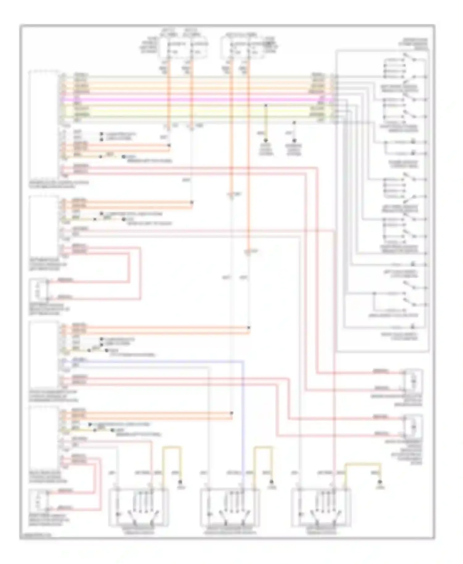 Touareg Volkswagen II (2010-2014): Power windows circuit