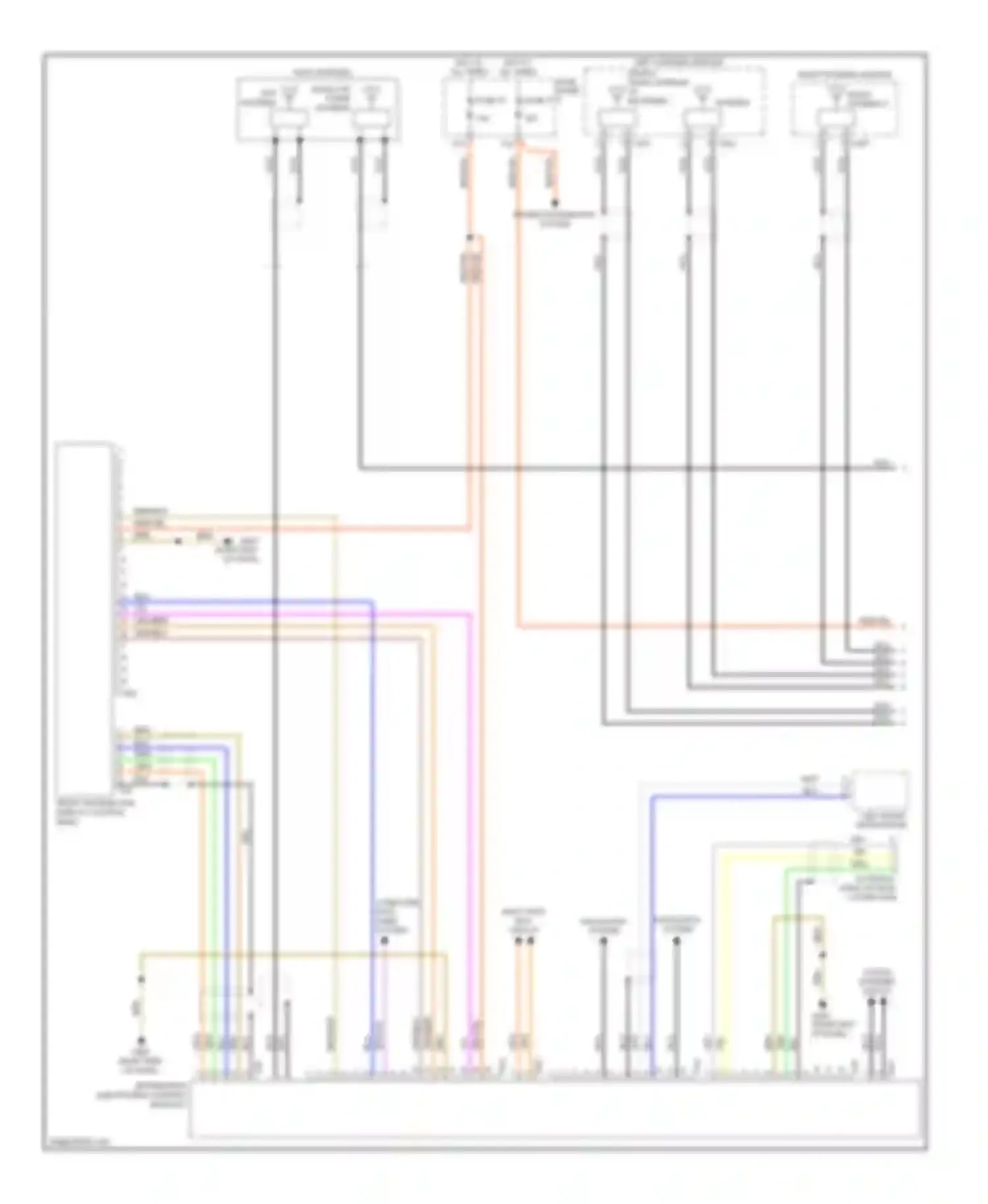 Touareg Volkswagen II (2010-2014): Radio circuit, with navigation without amplifier (1 of 2)