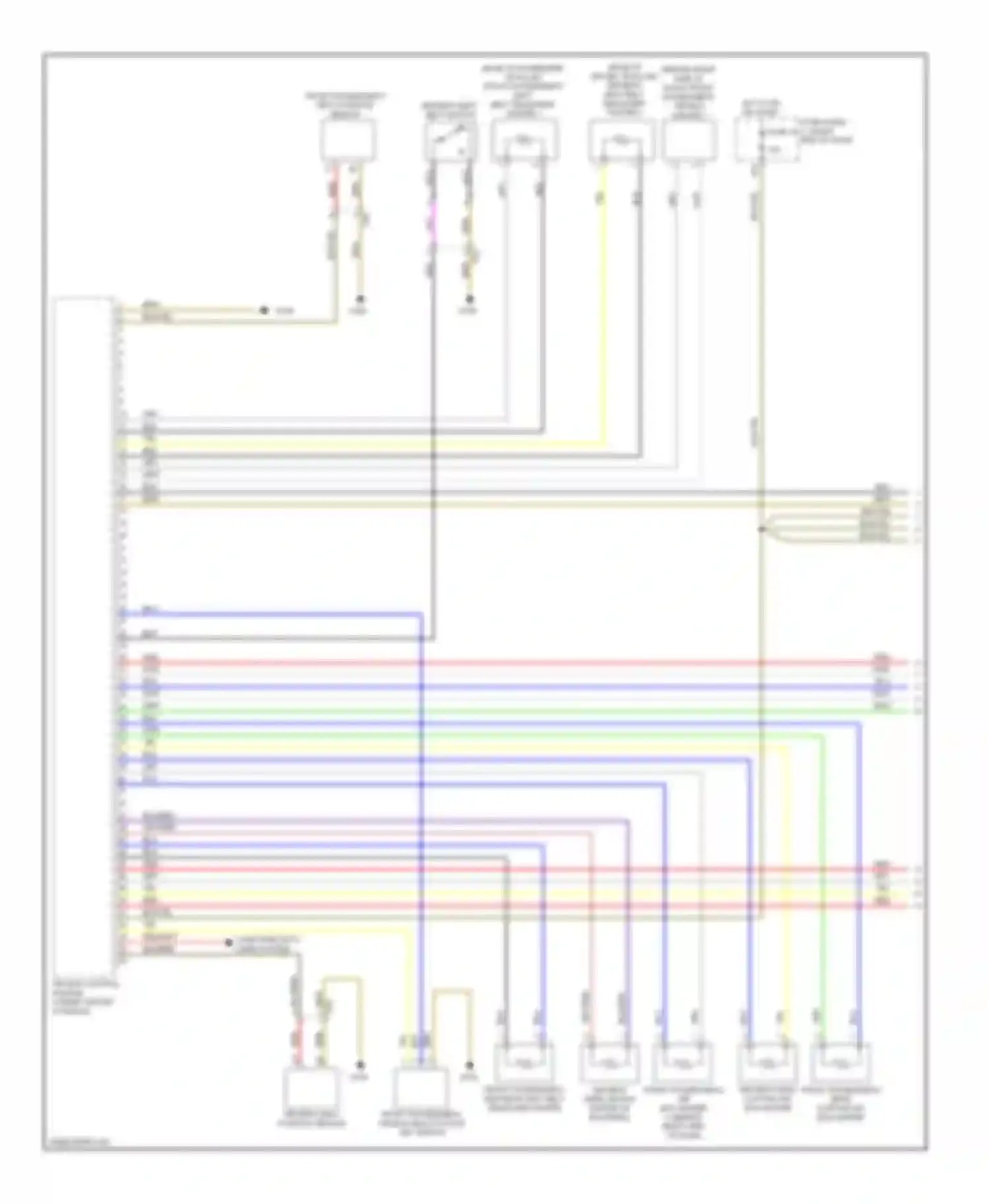Touareg Volkswagen II (2010-2014): Supplemental restraints circuit (1 of 3)