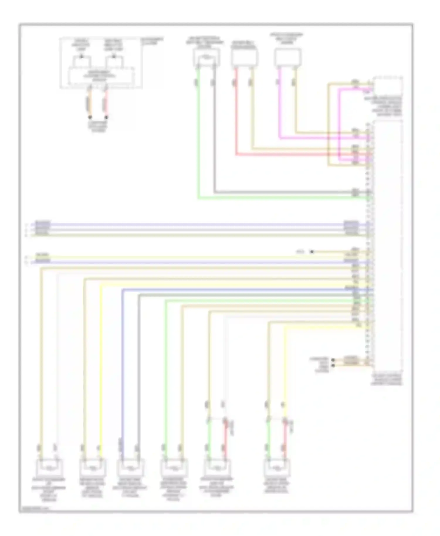 Touareg Volkswagen II (2010-2014): Supplemental restraints circuit (3 of 3)
