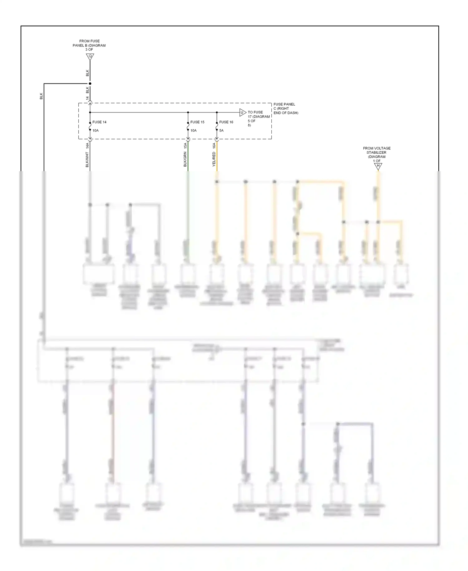 Wiring diagram abs control module for Volkswagen Touareg II (2010-2014) (3 of 3)