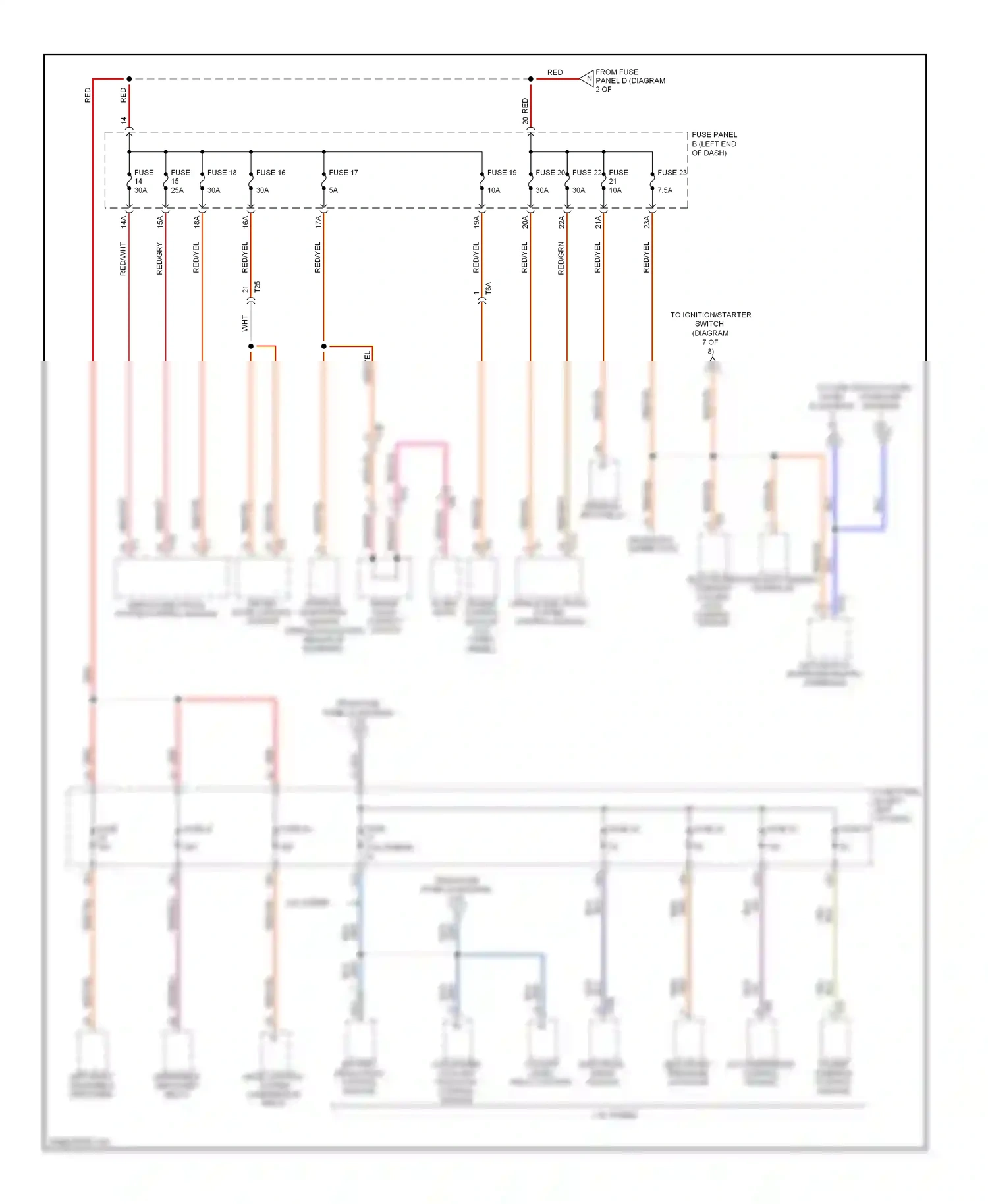Wiring diagram a/c compressor control module for Volkswagen Touareg II (2010-2014) (2 of 2)