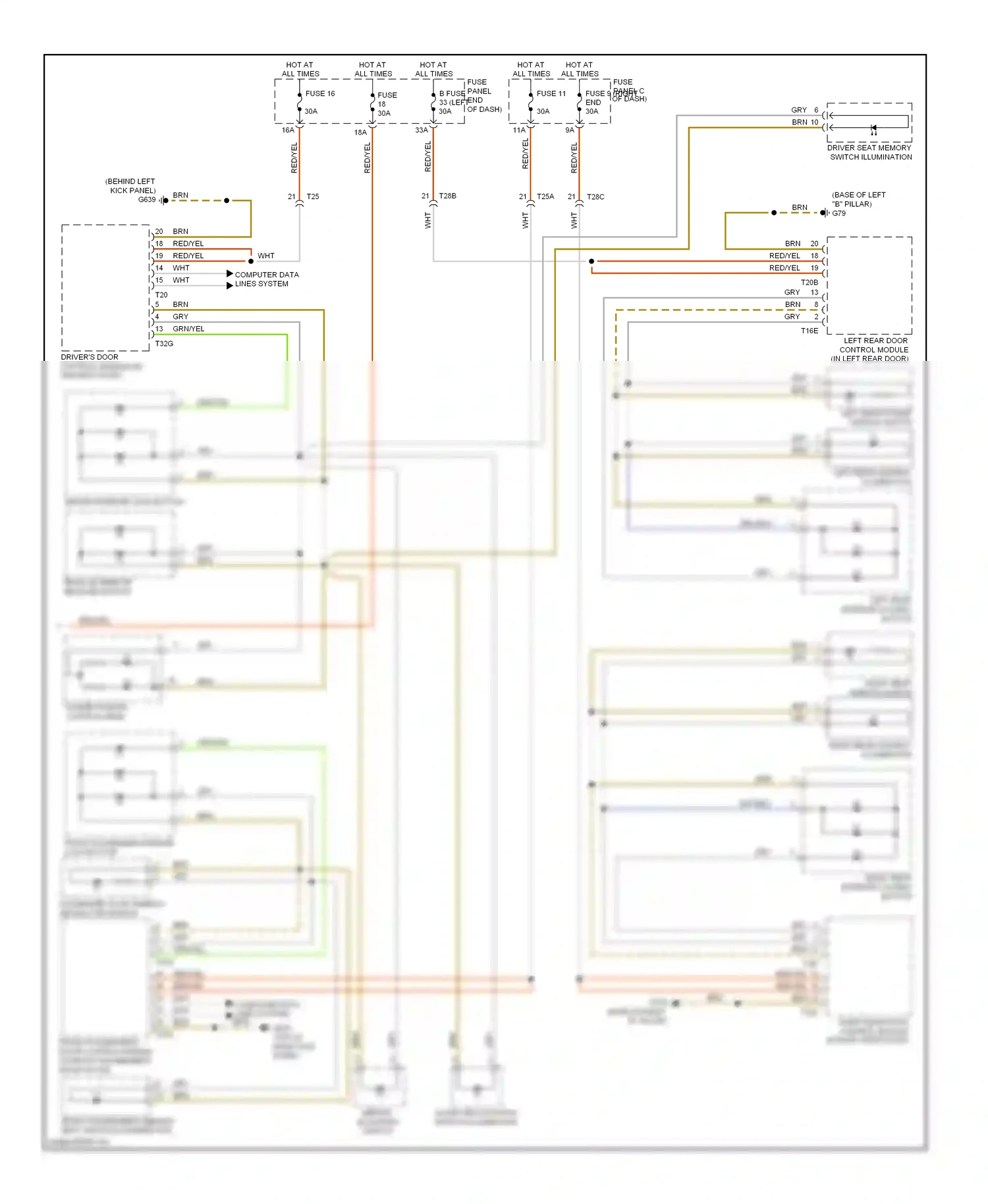 Wiring diagram computer data lines system for Volkswagen Touareg II (2010-2014) (28 of 109)
