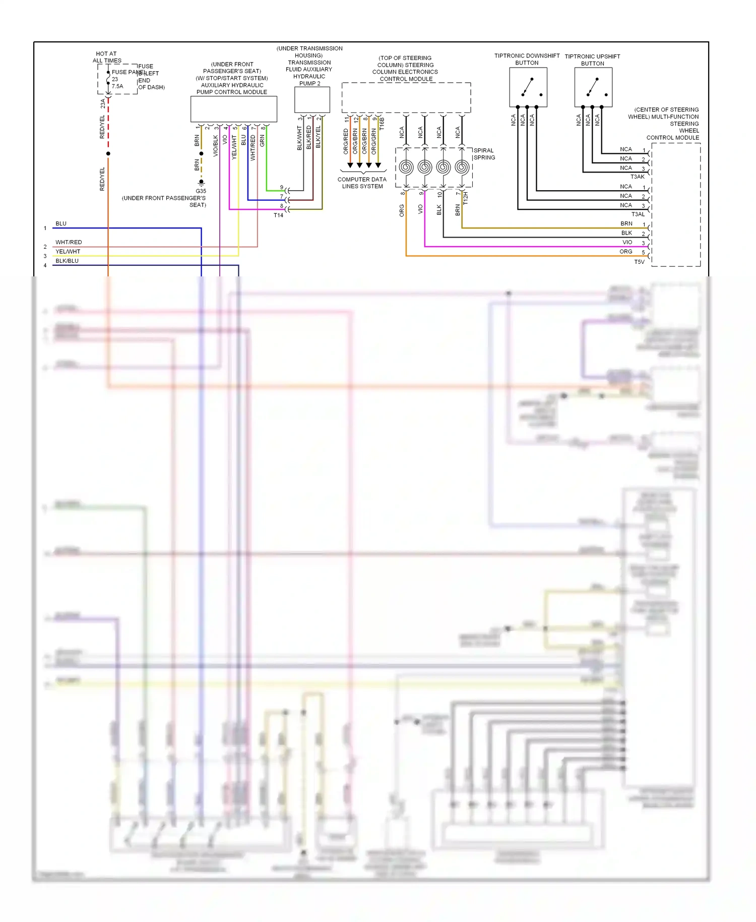 Wiring diagram control module for Volkswagen Touareg II (2010-2014) (1 of 3)