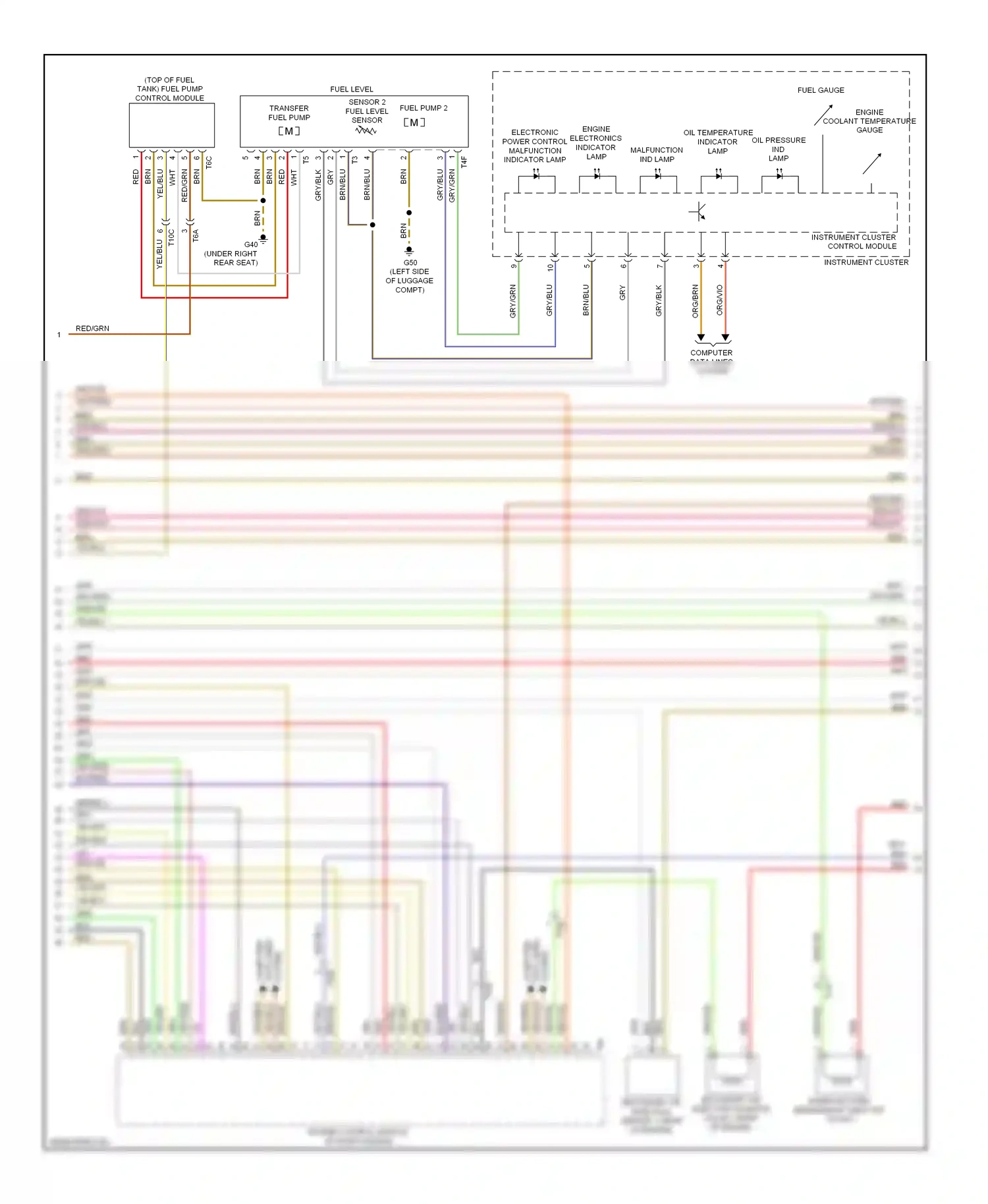 Wiring diagram data lines computer for Volkswagen Touareg II (2010-2014) (1 of 2)