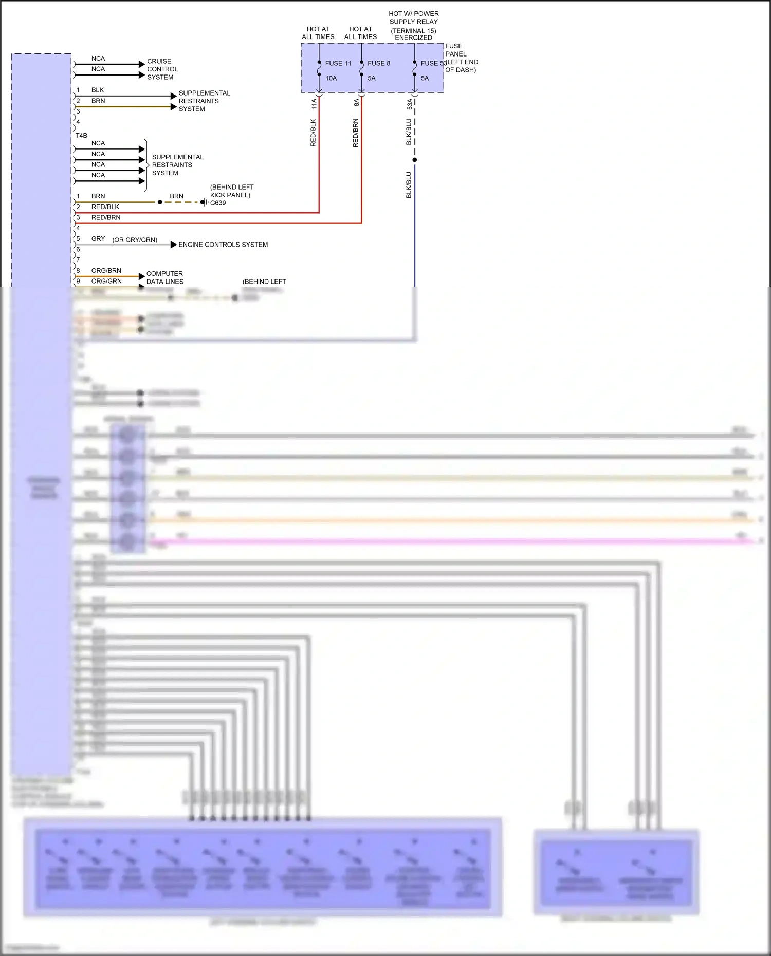 Wiring diagram engine controls system for Volkswagen Touareg II (2010-2014) (6 of 8)
